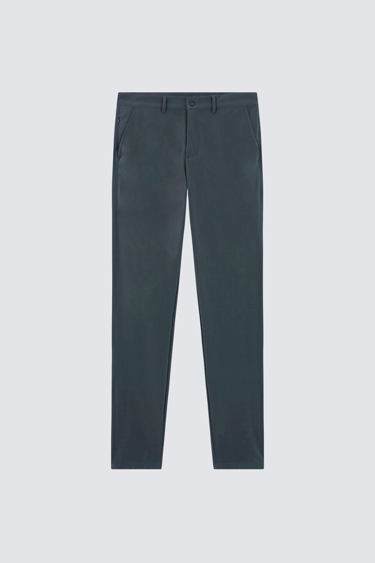 Pantalon de hombre slim gris con tecnología antimanchas y antiarrugas. Foto prenda en plano