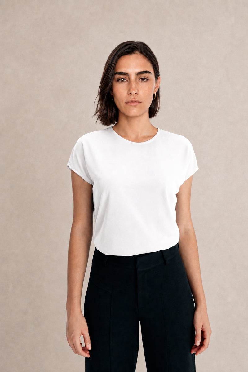 Camiseta quimono branca feminina