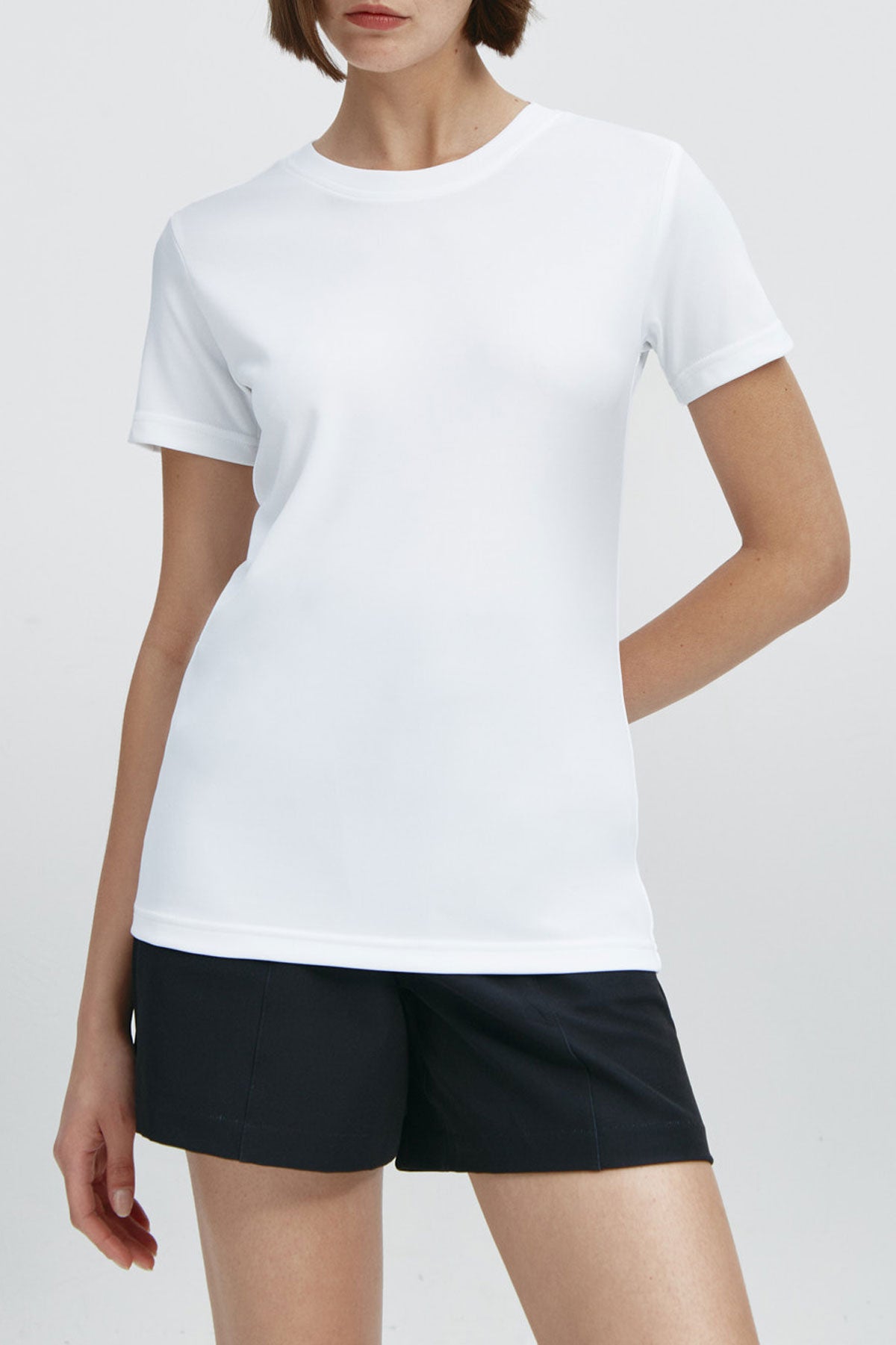 Camiseta básica de mujer LOGO blanca