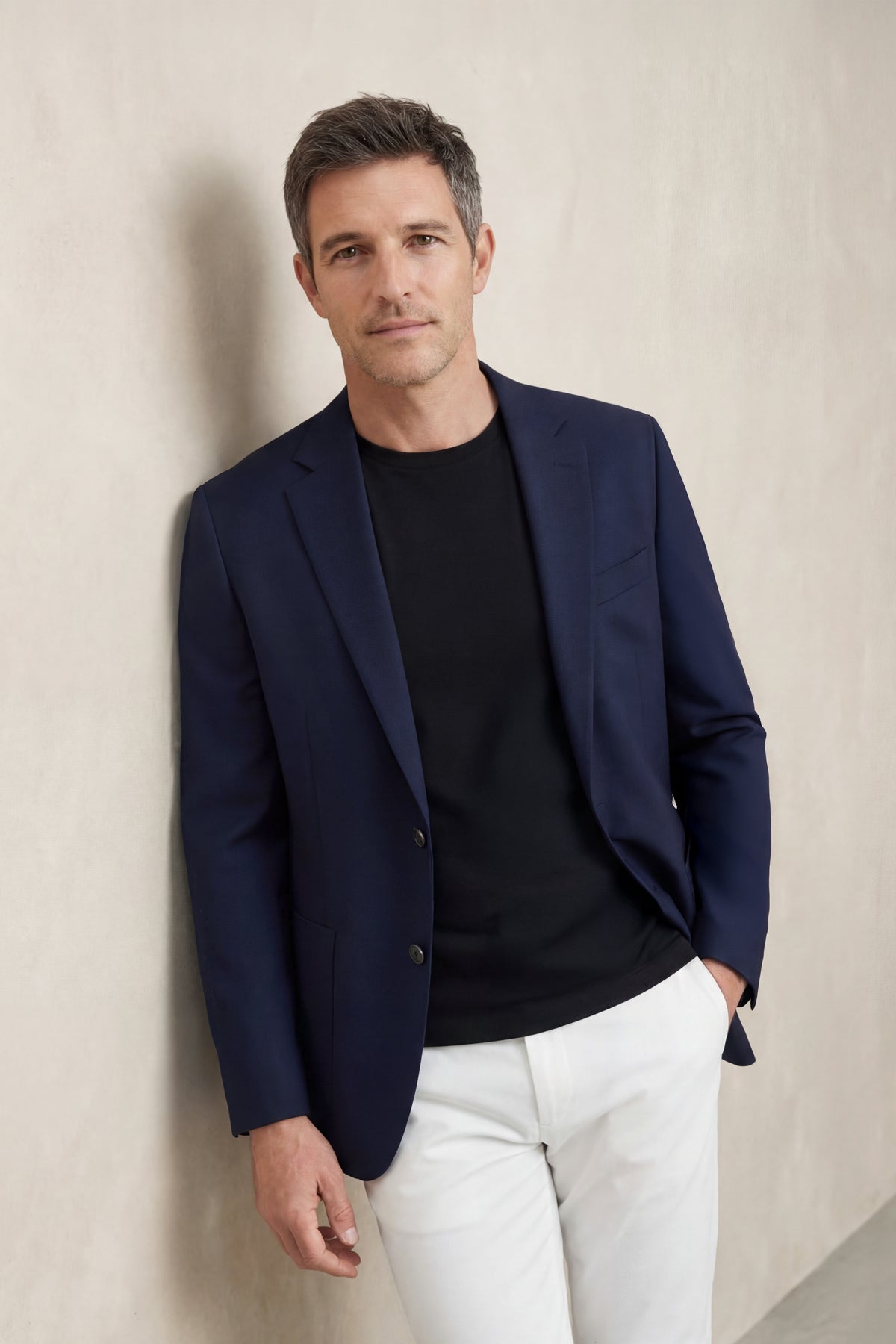 Americana hombre azul marino Nova - Sepiia ropa tecnológica antimancha