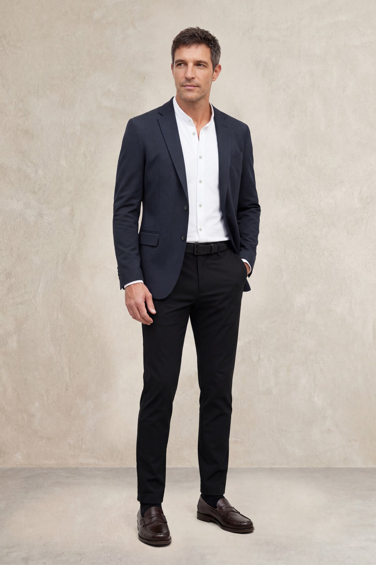 Americana hombre azul marino Ranger - Sepiia, vista plana