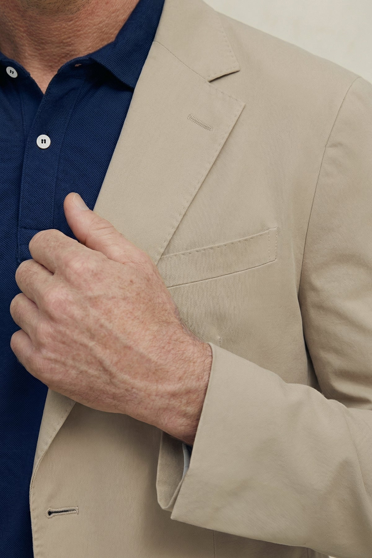 Americana hombre beige Nova Sepiia - vista de espalda