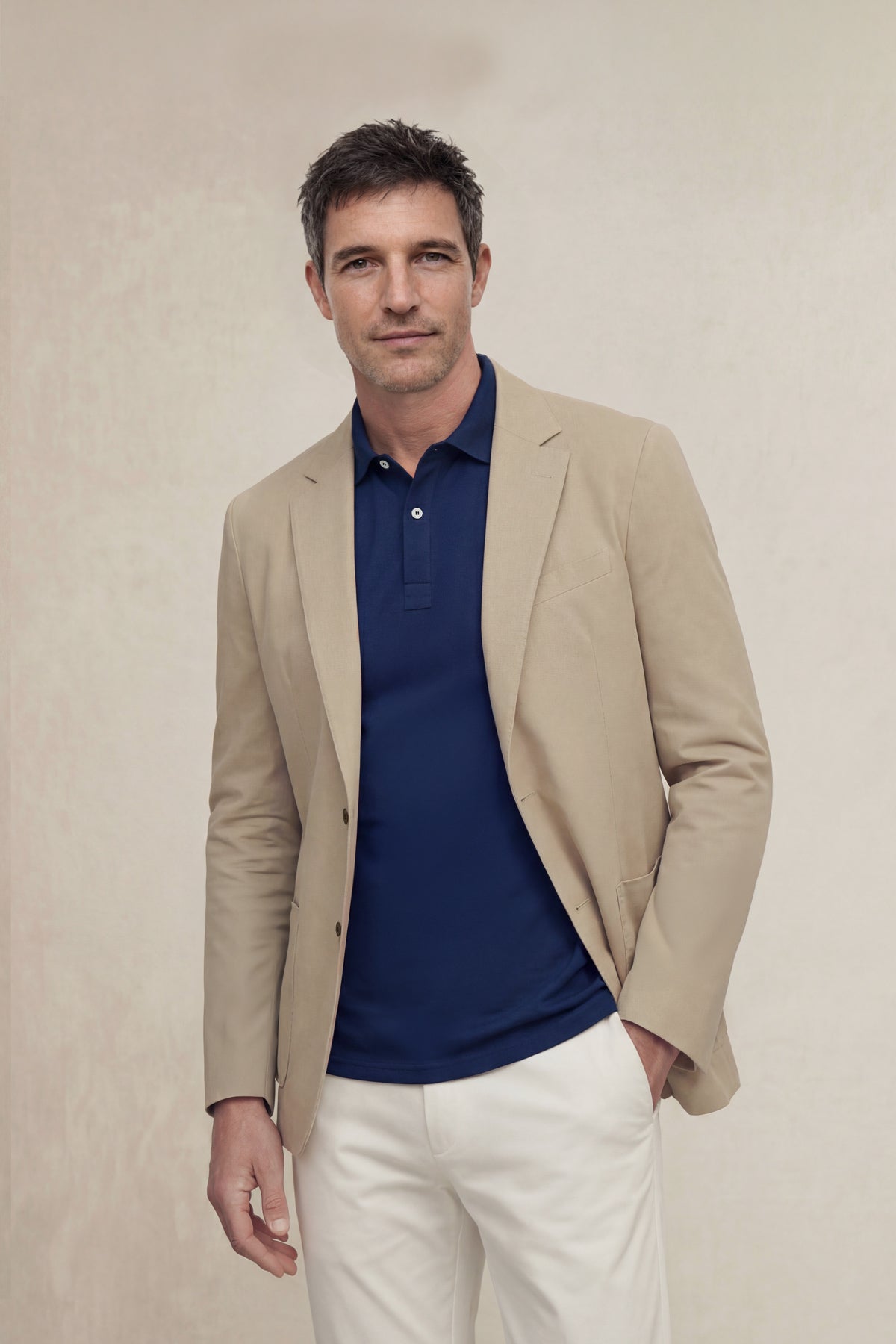 Americana hombre beige Nova - Sepiia, vista plana
