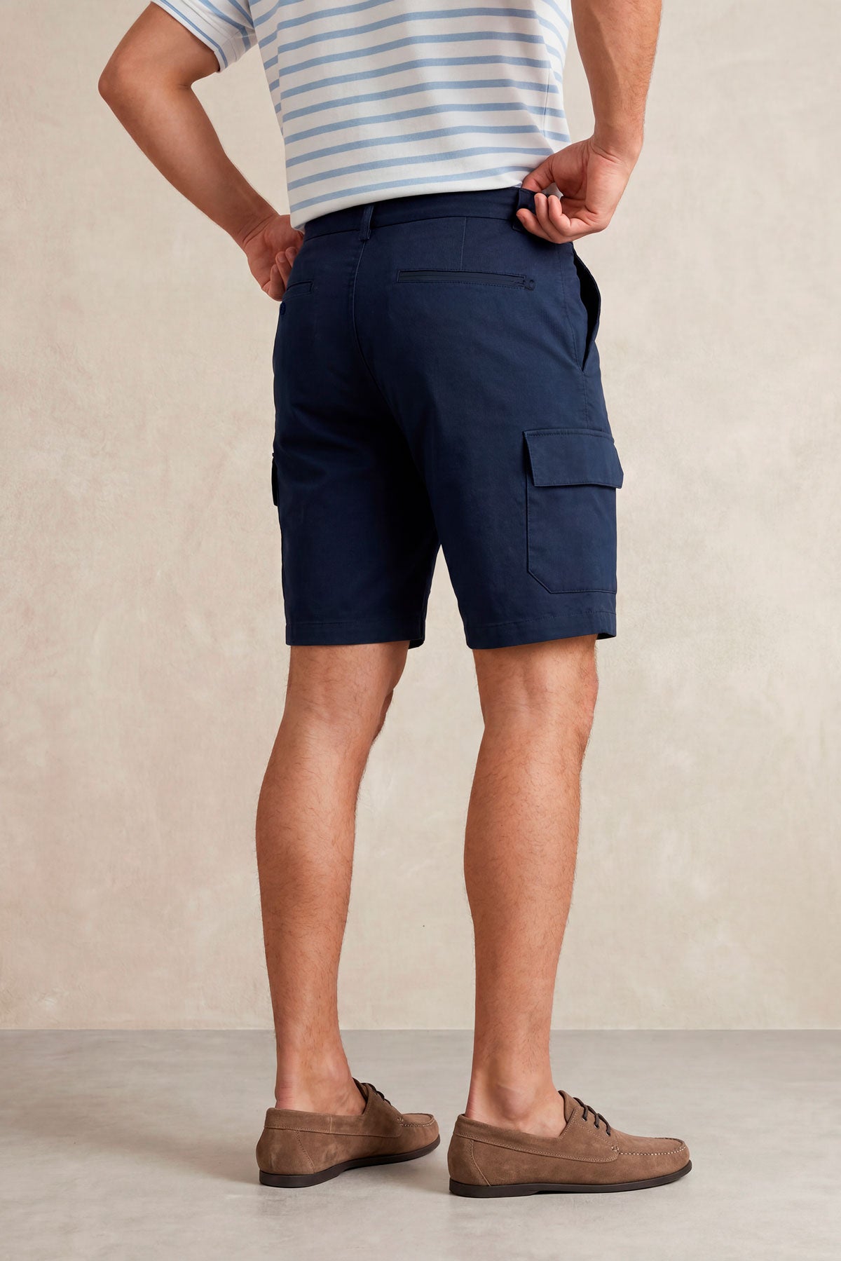 Bermuda cargo hombre azul oscuro
