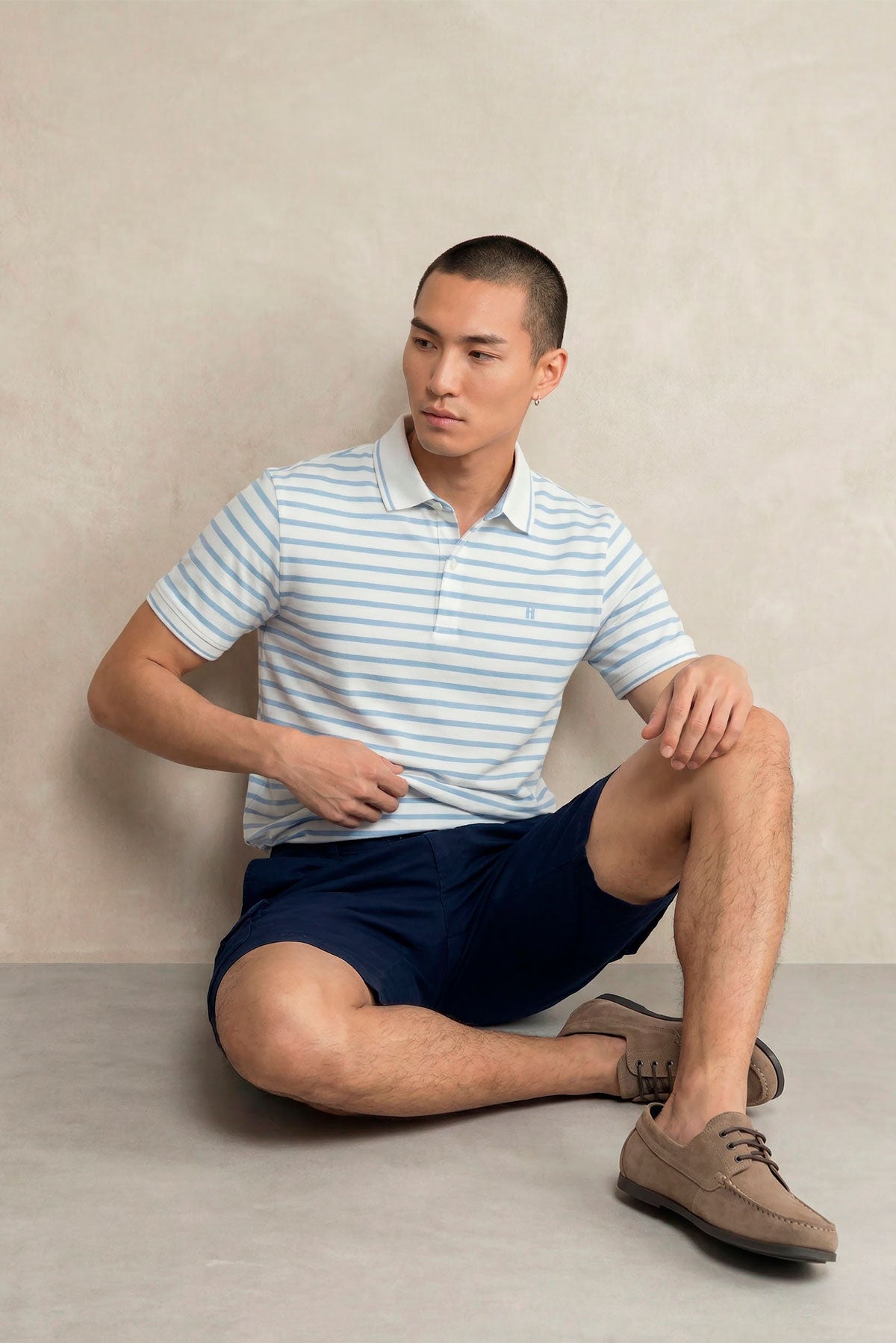 Bermuda cargo hombre azul oscuro