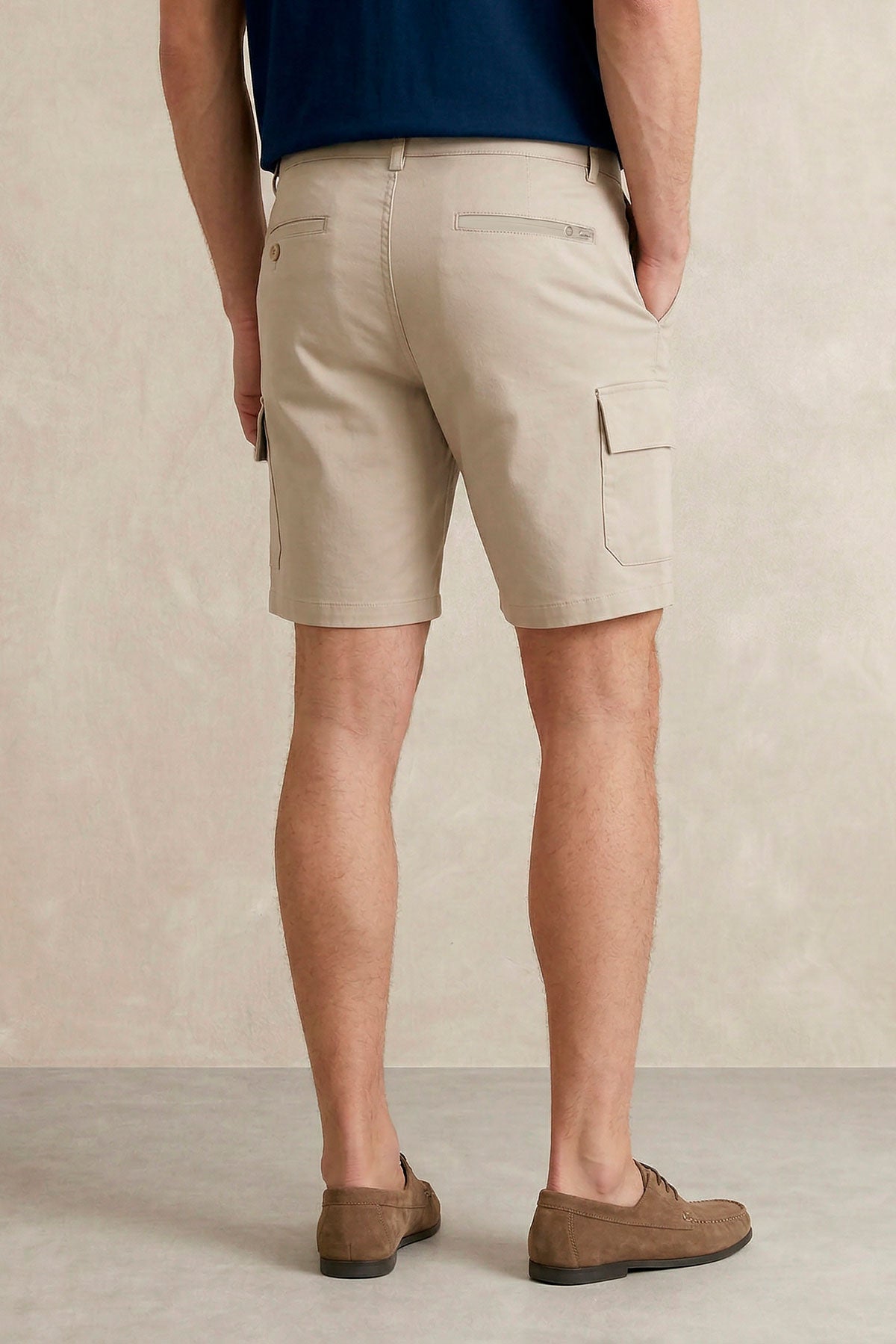 Bermuda cargo hombre beige