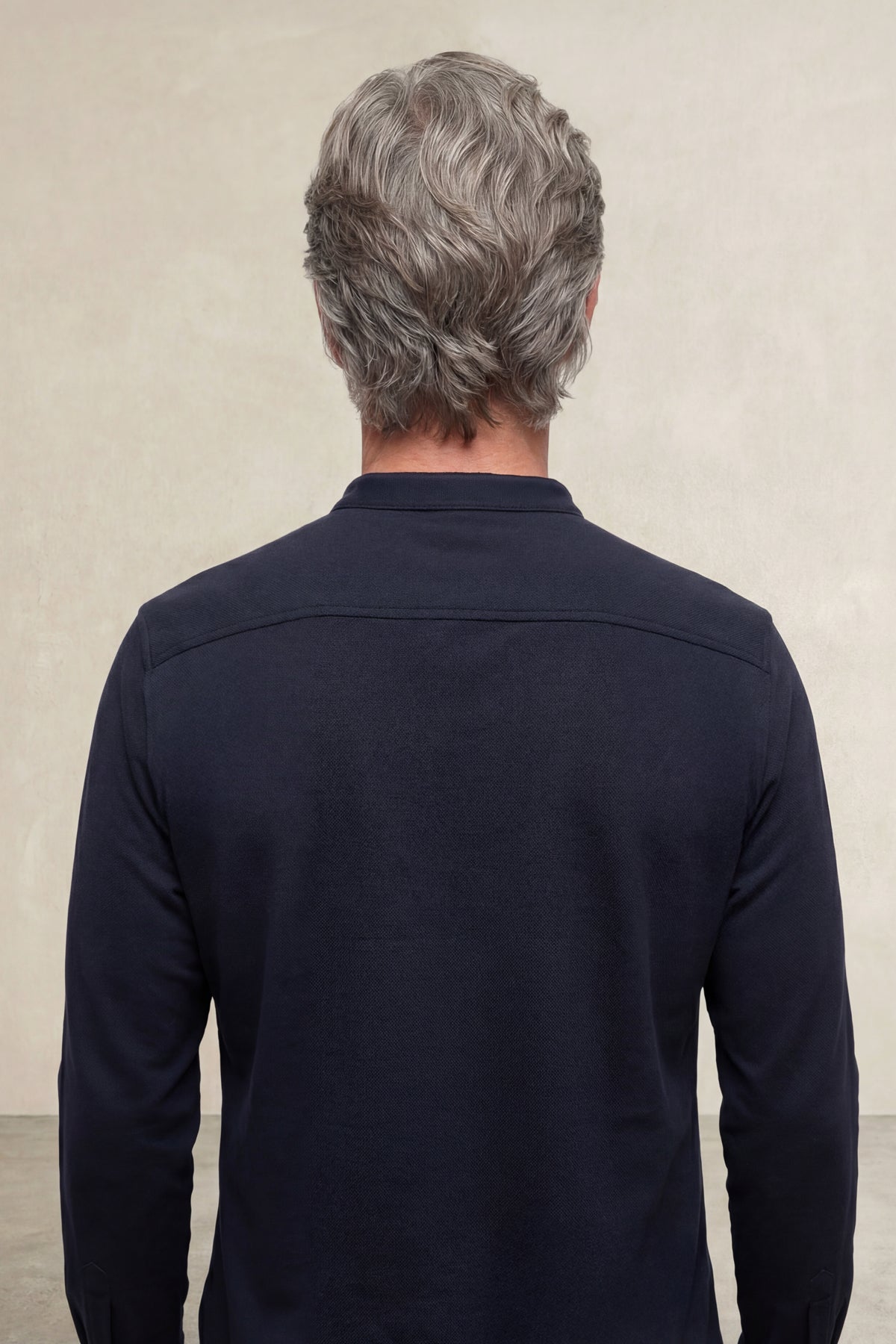 Camisa casual hombre cuello mao hombre azul oscuro Ranger