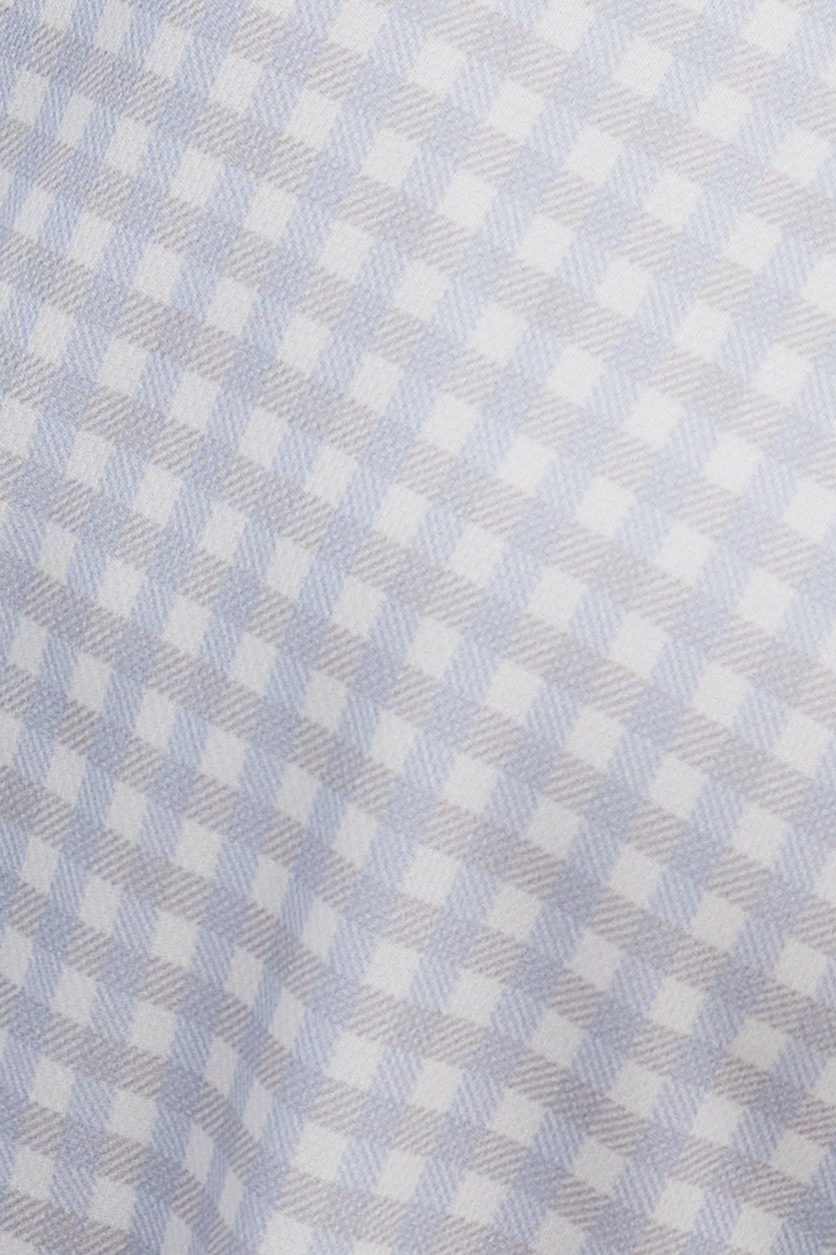 Camisa de vestir cuello cutaway hombre estampado cuadro celeste regular detalle 