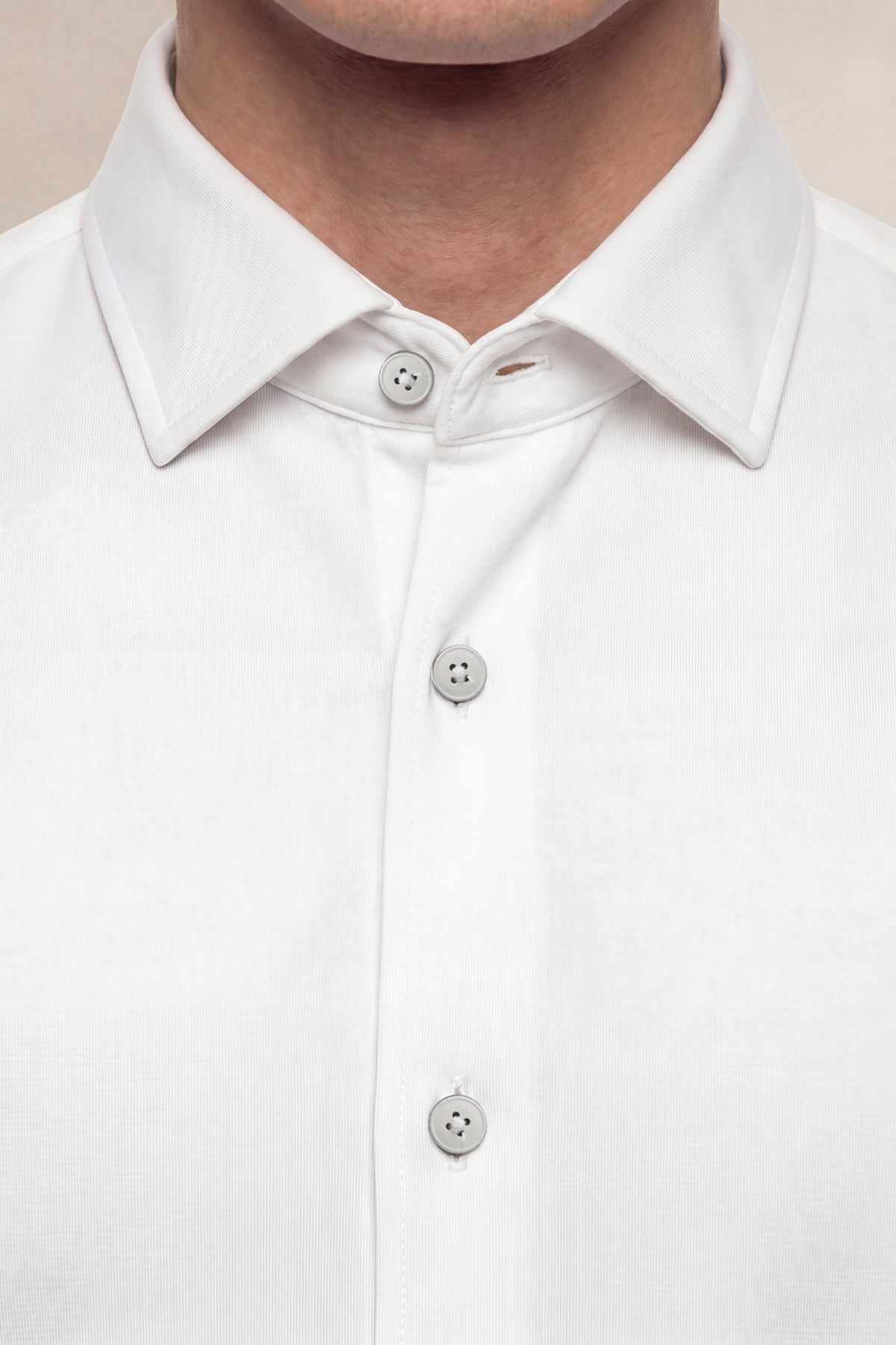Camisa blanca slim de vestir hombre