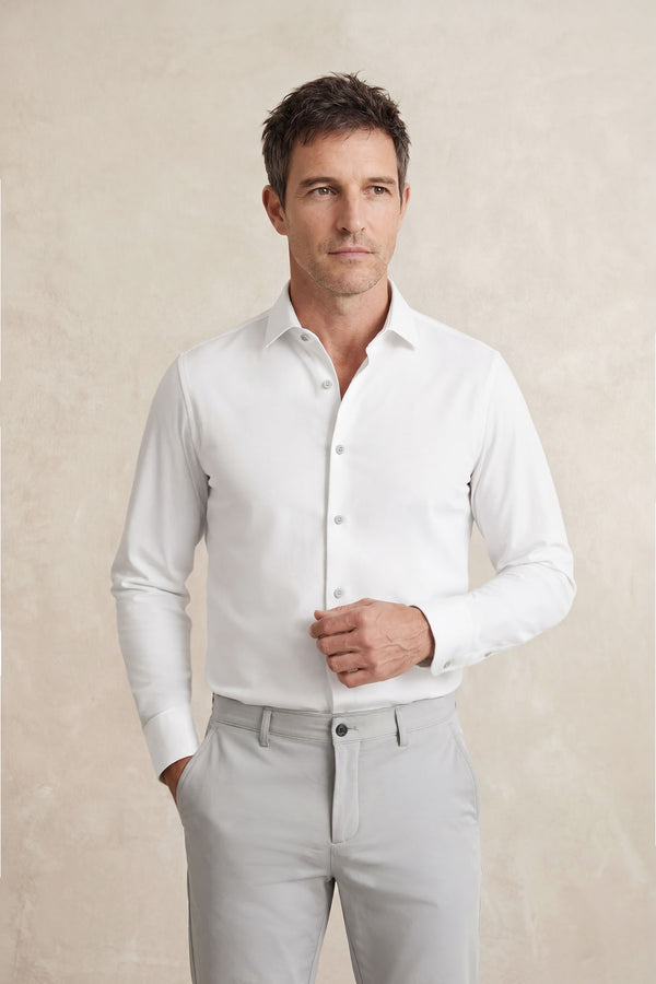 Camisa de vestir hombre blanco regular