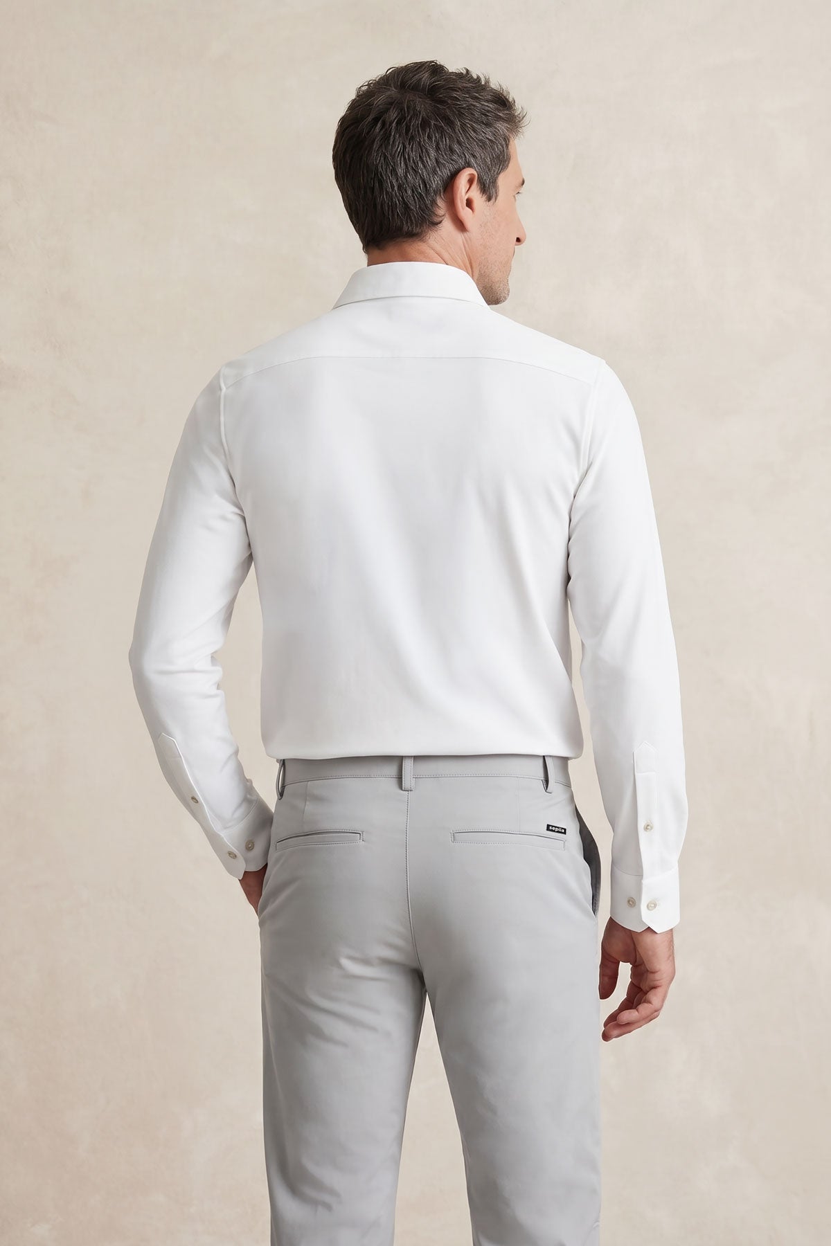 Camisa de vestir hombre blanco regular