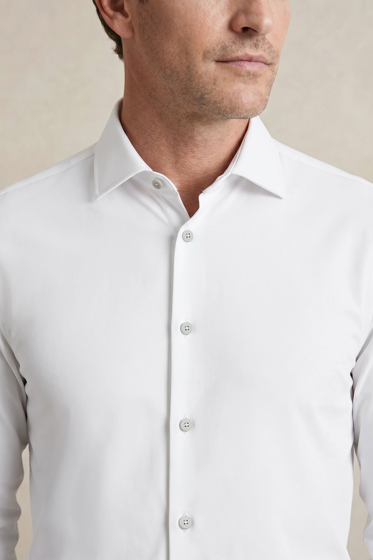 Camisa de vestir hombre blanco regular