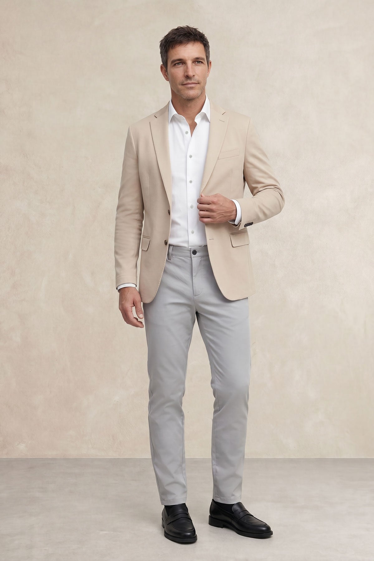 Men's regular fit white dress shirt