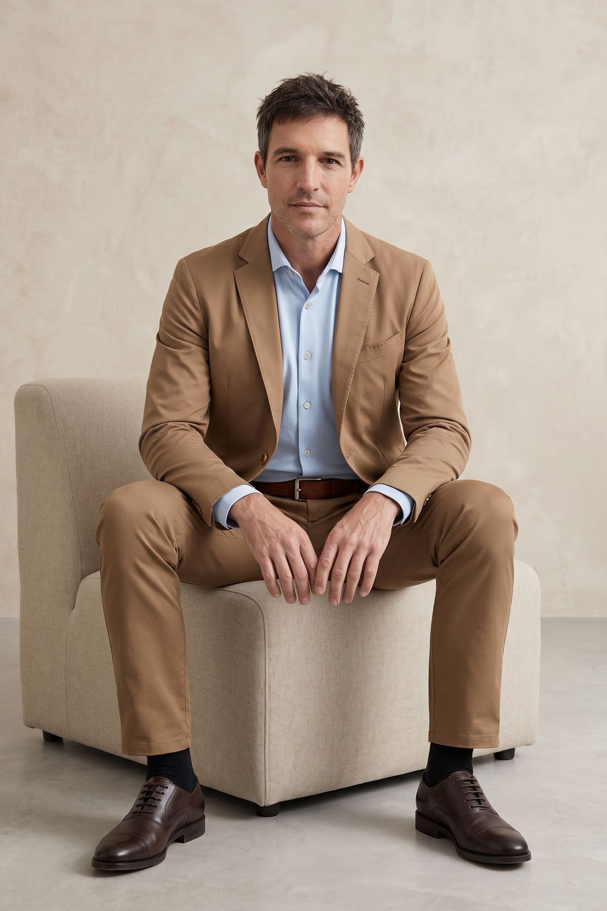 Camisa de vestir hombre azul claro slim