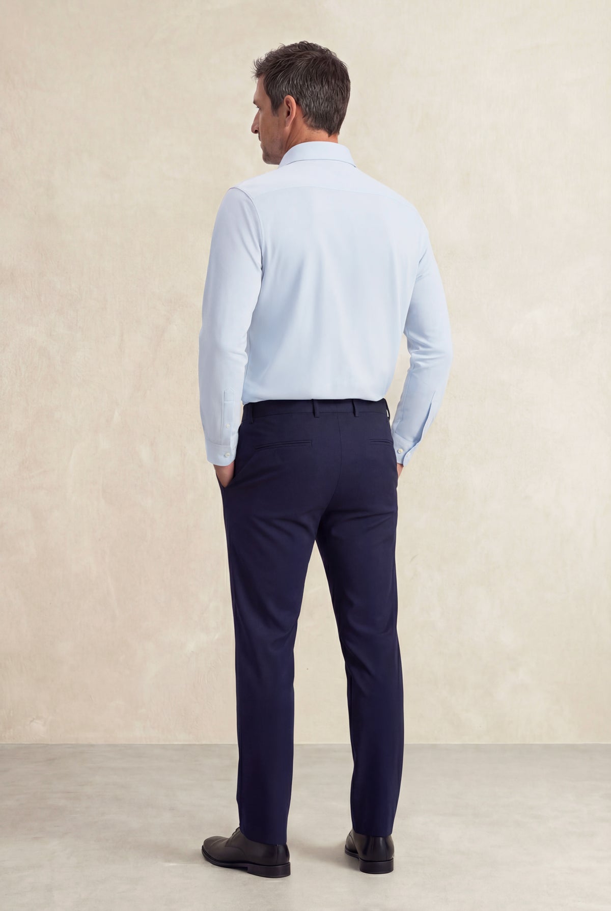 Camisa de vestir hombre estampado flecha celeste regular - Sepiia ropa tecnológica antimancha