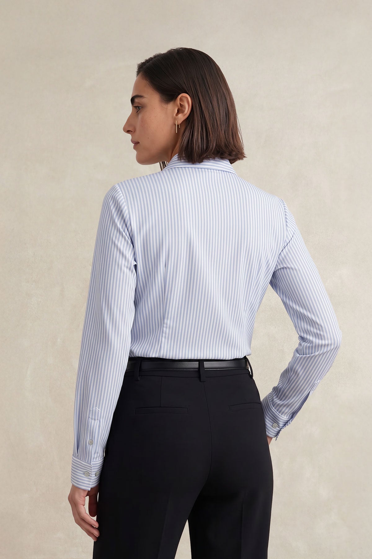 Women's slim light blue shirt
