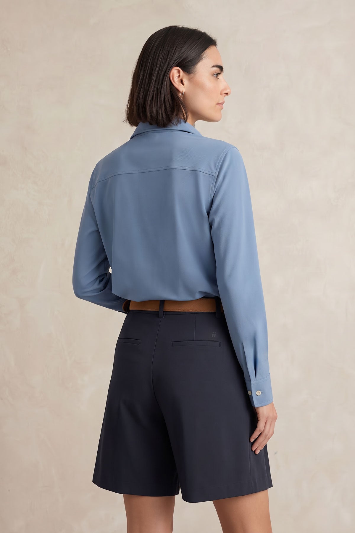 Camisa oversized mujer azul