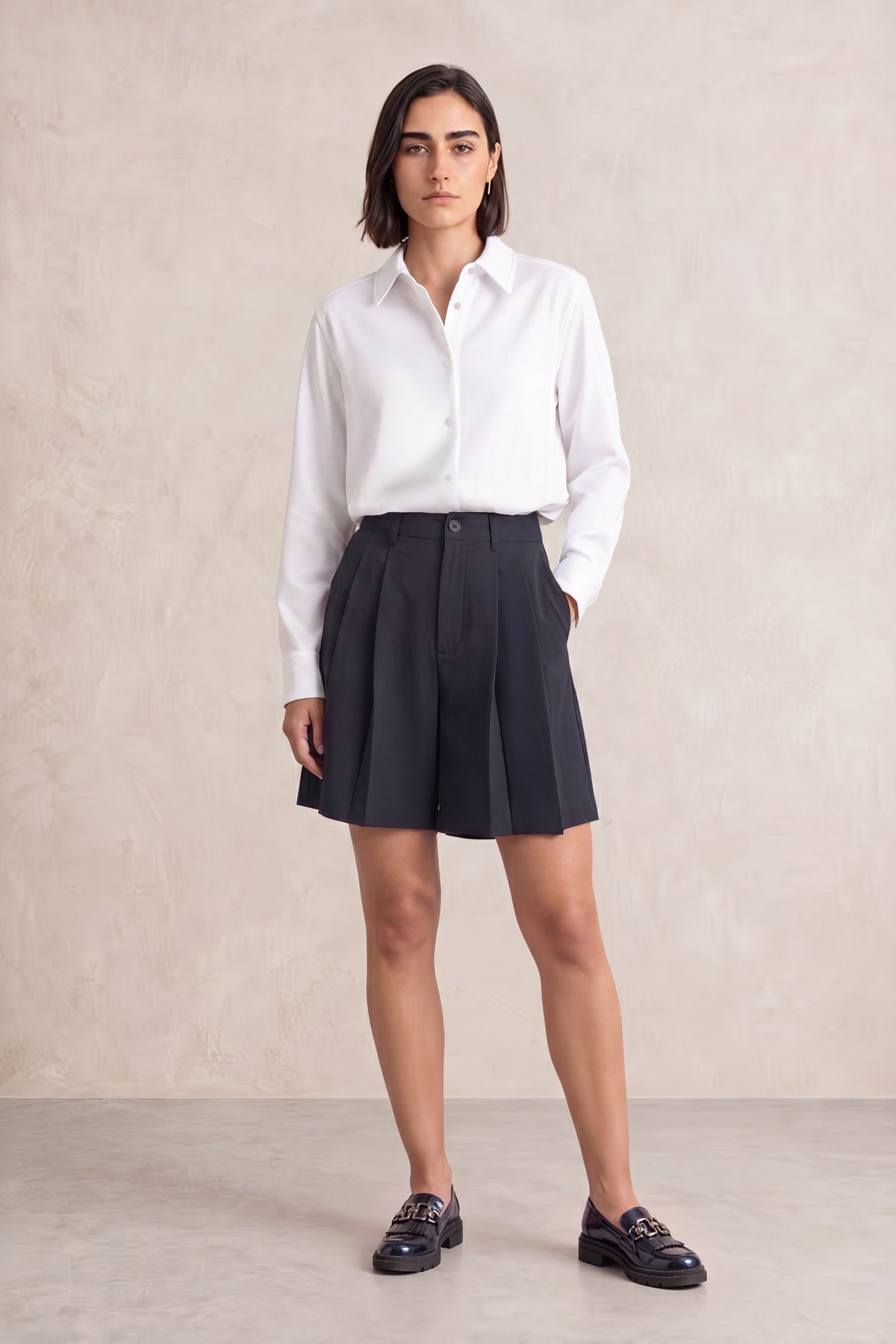 Camisa oversized mujer blanco