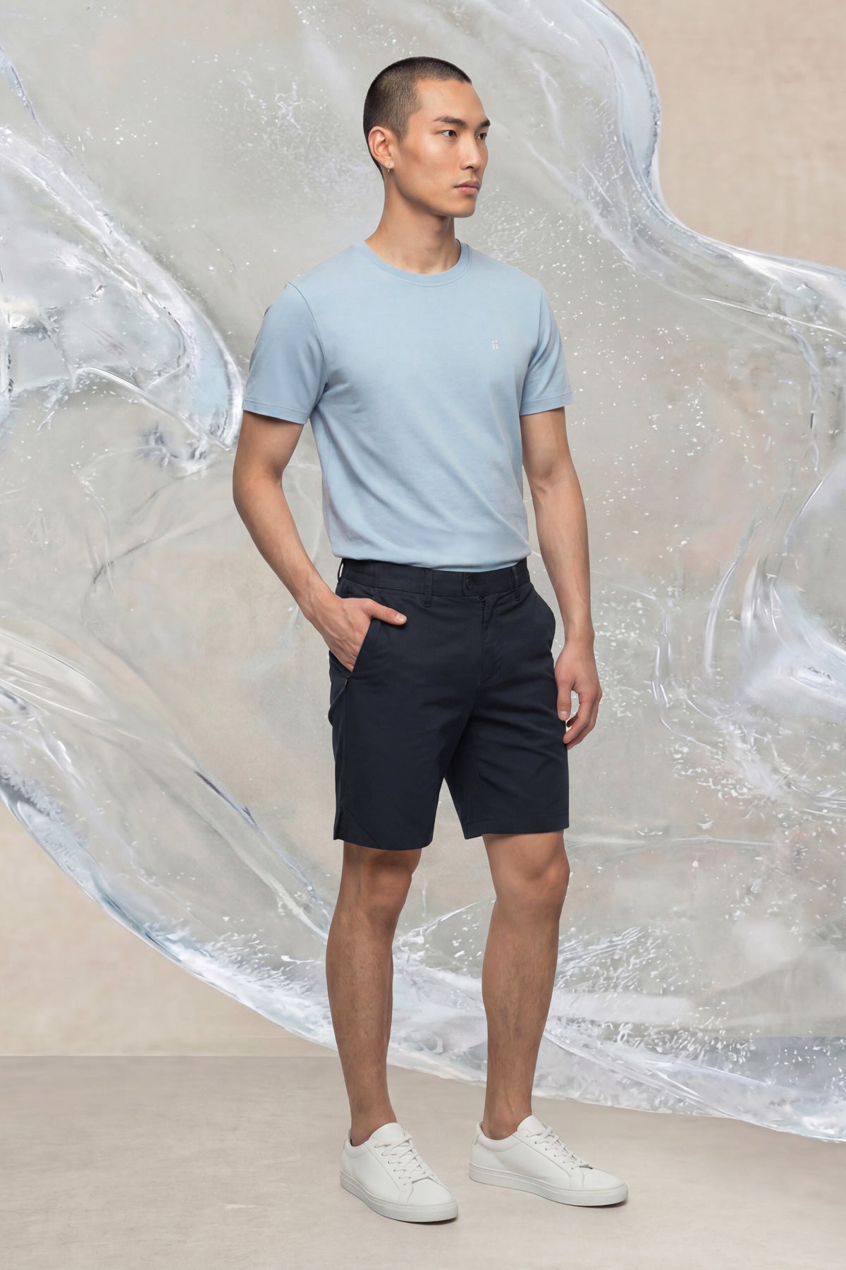 Camiseta hombre azul Ice