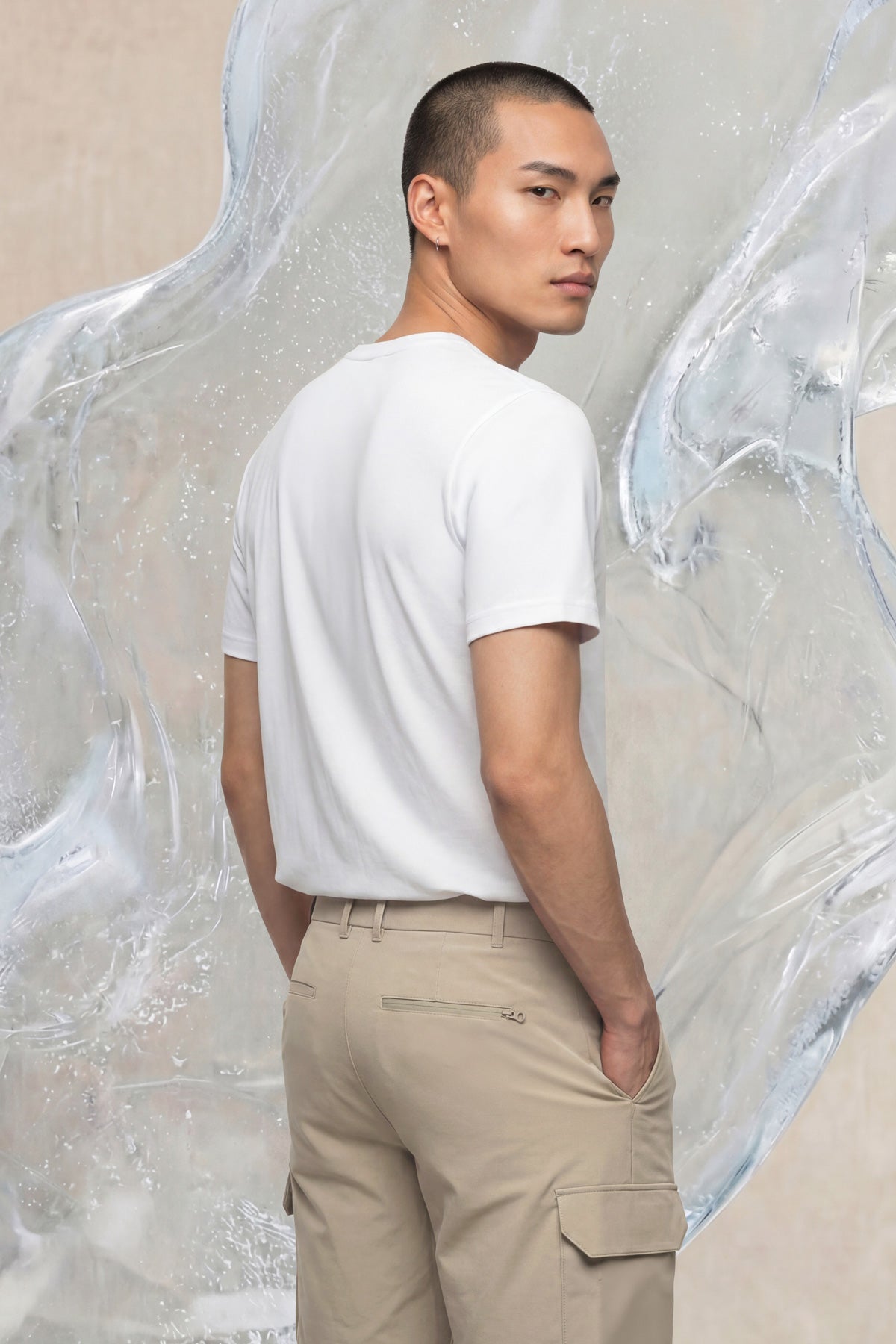 Camiseta hombre blanco Ice