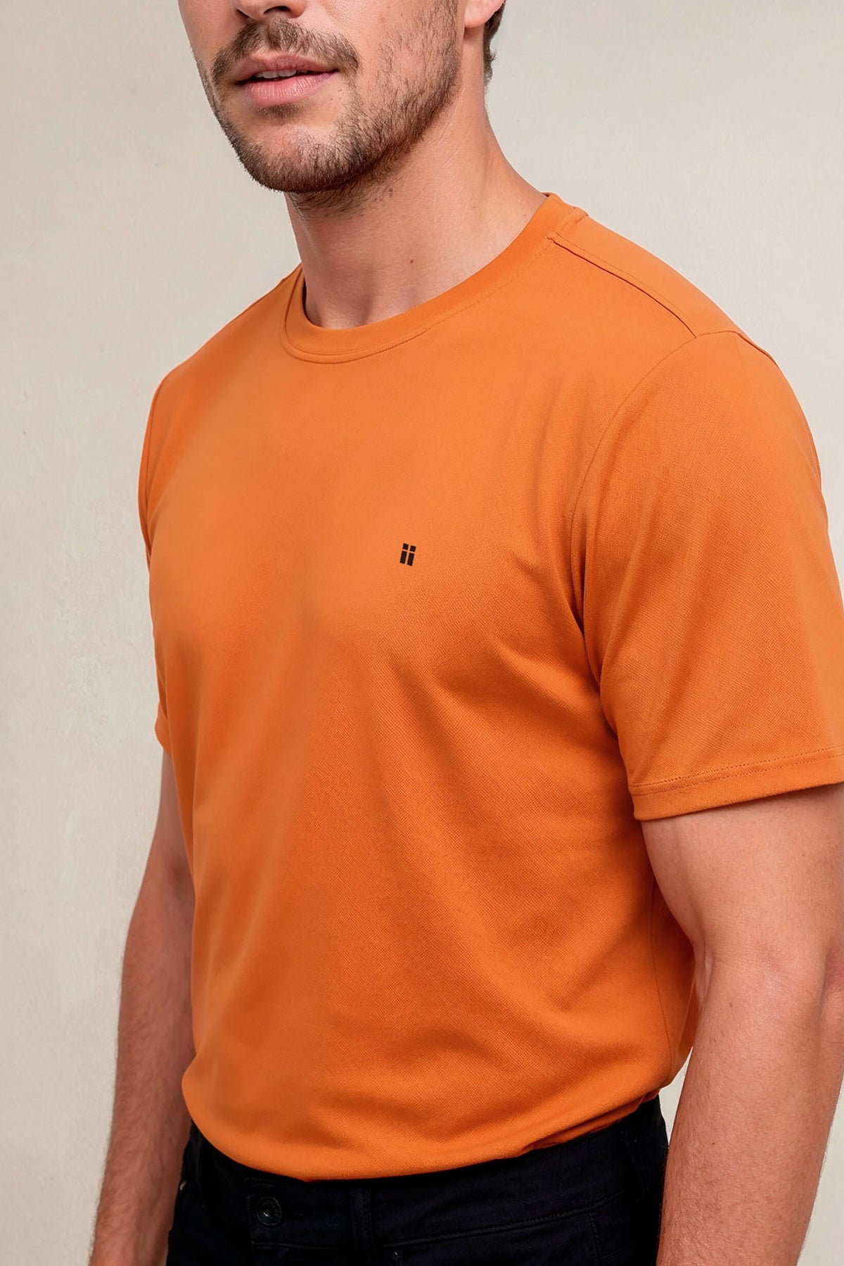 Camiseta hombre cuello redondo marrón Soft