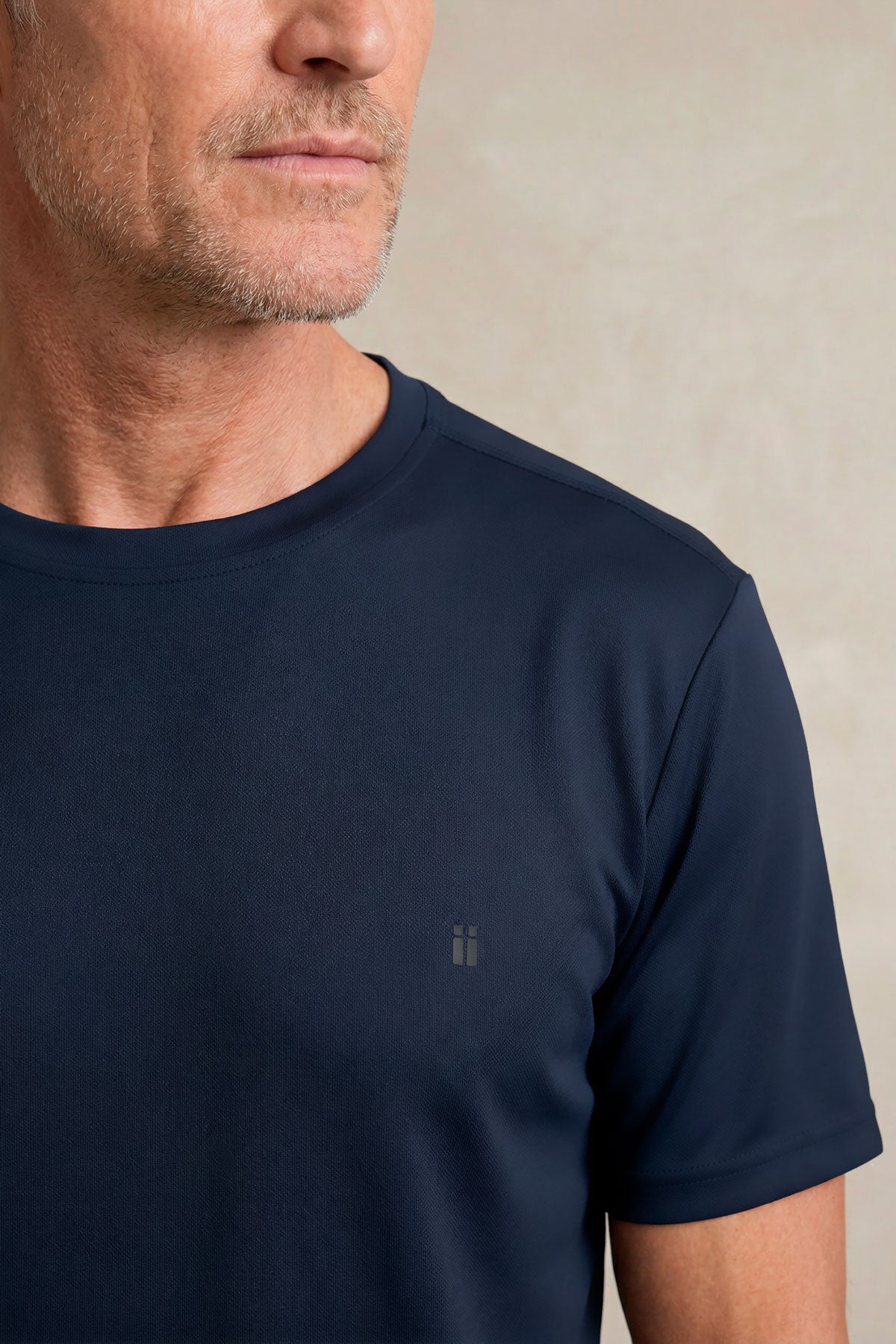 Camiseta hombre cuello redondo azul oscuro Soft