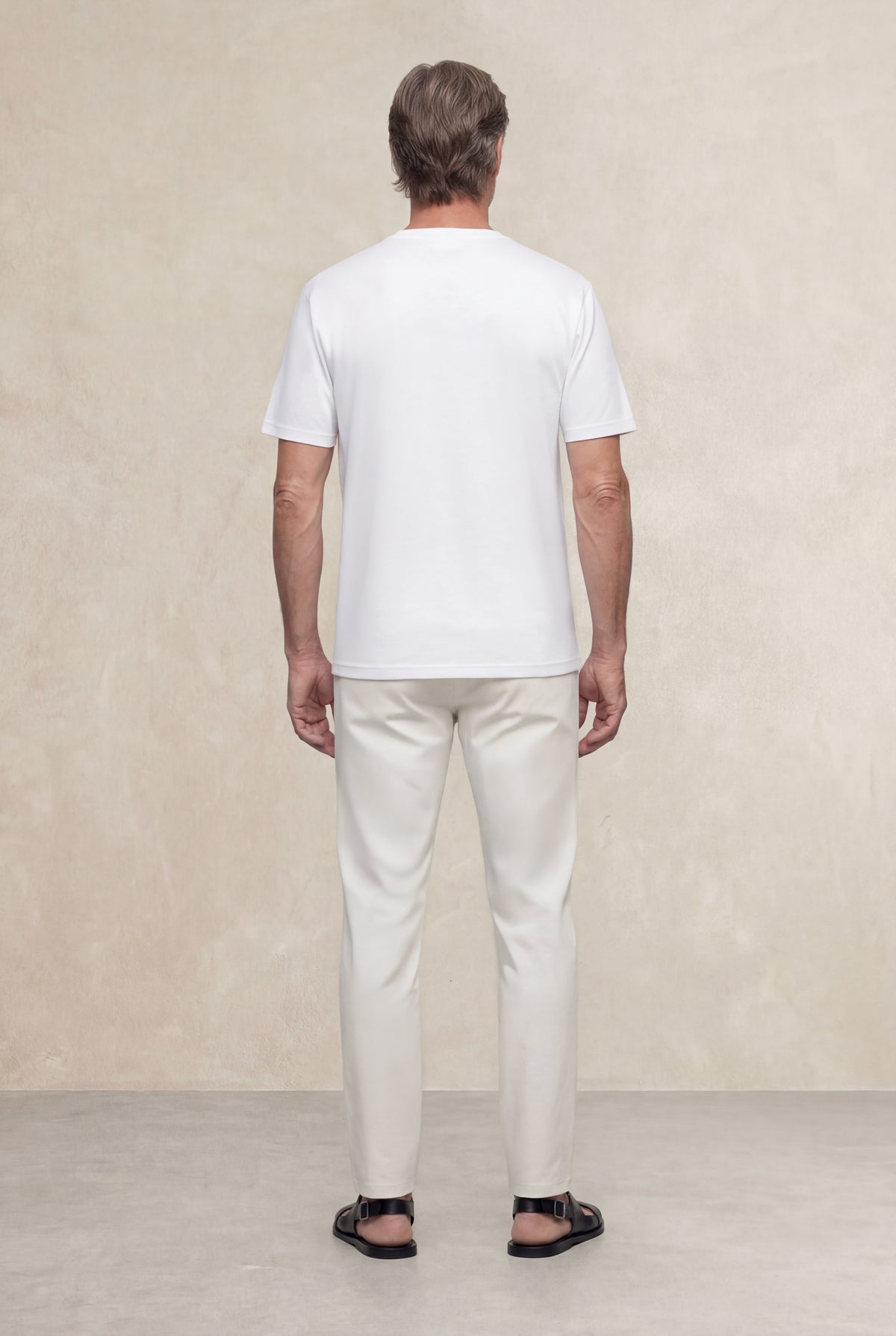 Camiseta Masculina Gola Redonda Branca Soft Light