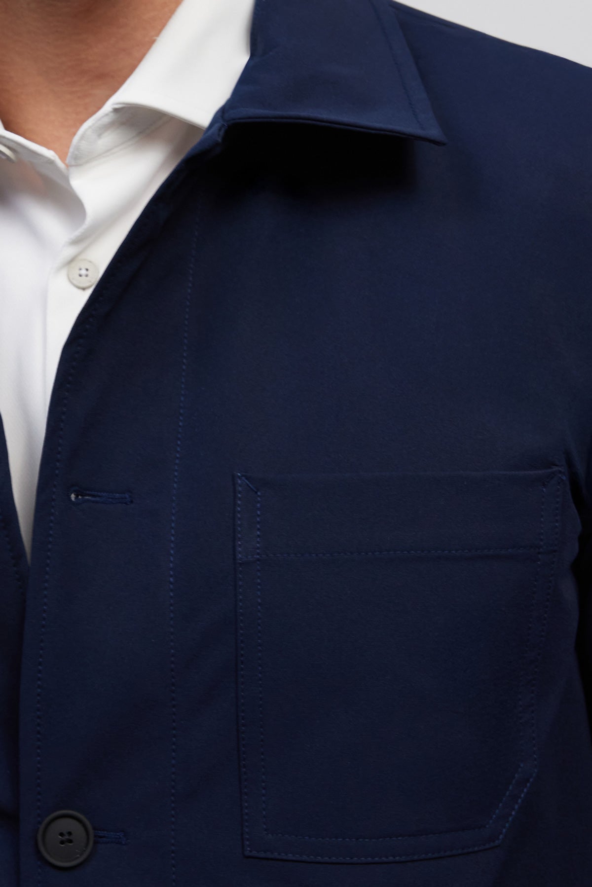 Chaqueta worker hombre azul marino Nova detalle 