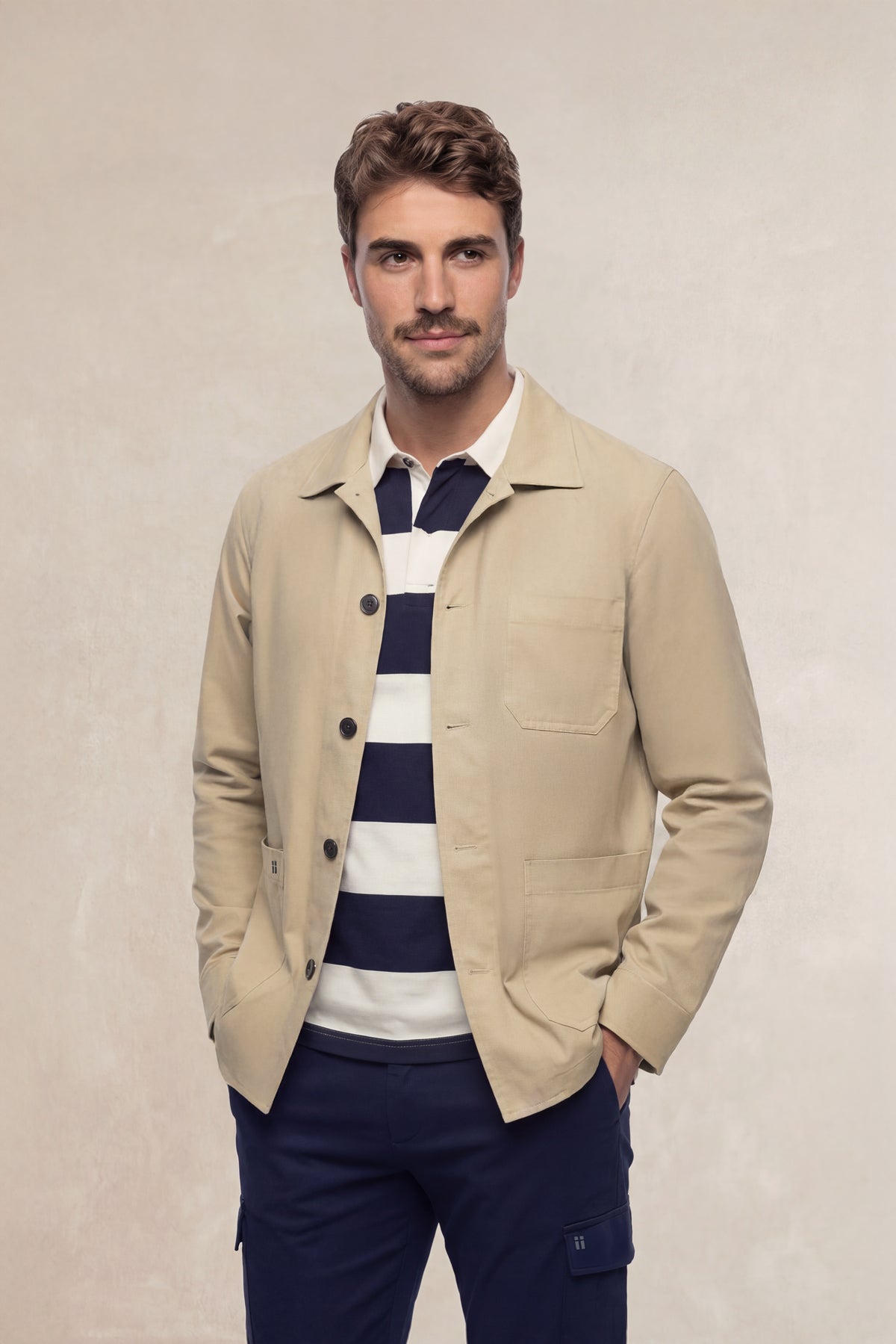 Chaqueta worker hombre beige Nova