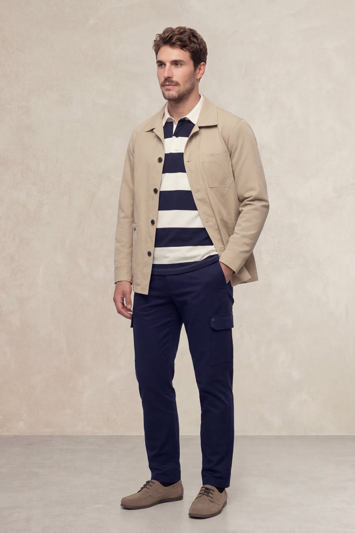 Chaqueta worker hombre beige Nova