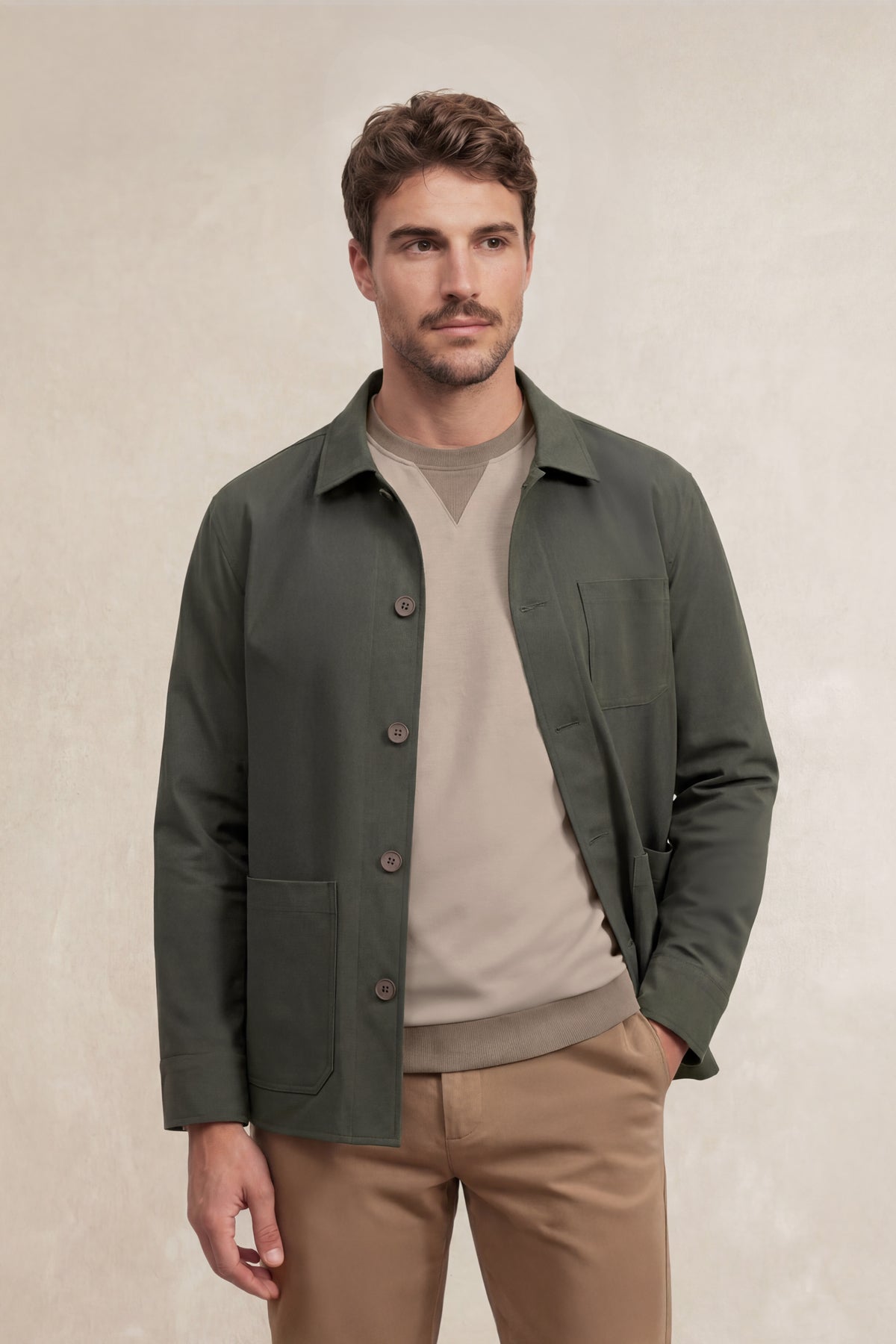 Nova green men's worker jacket