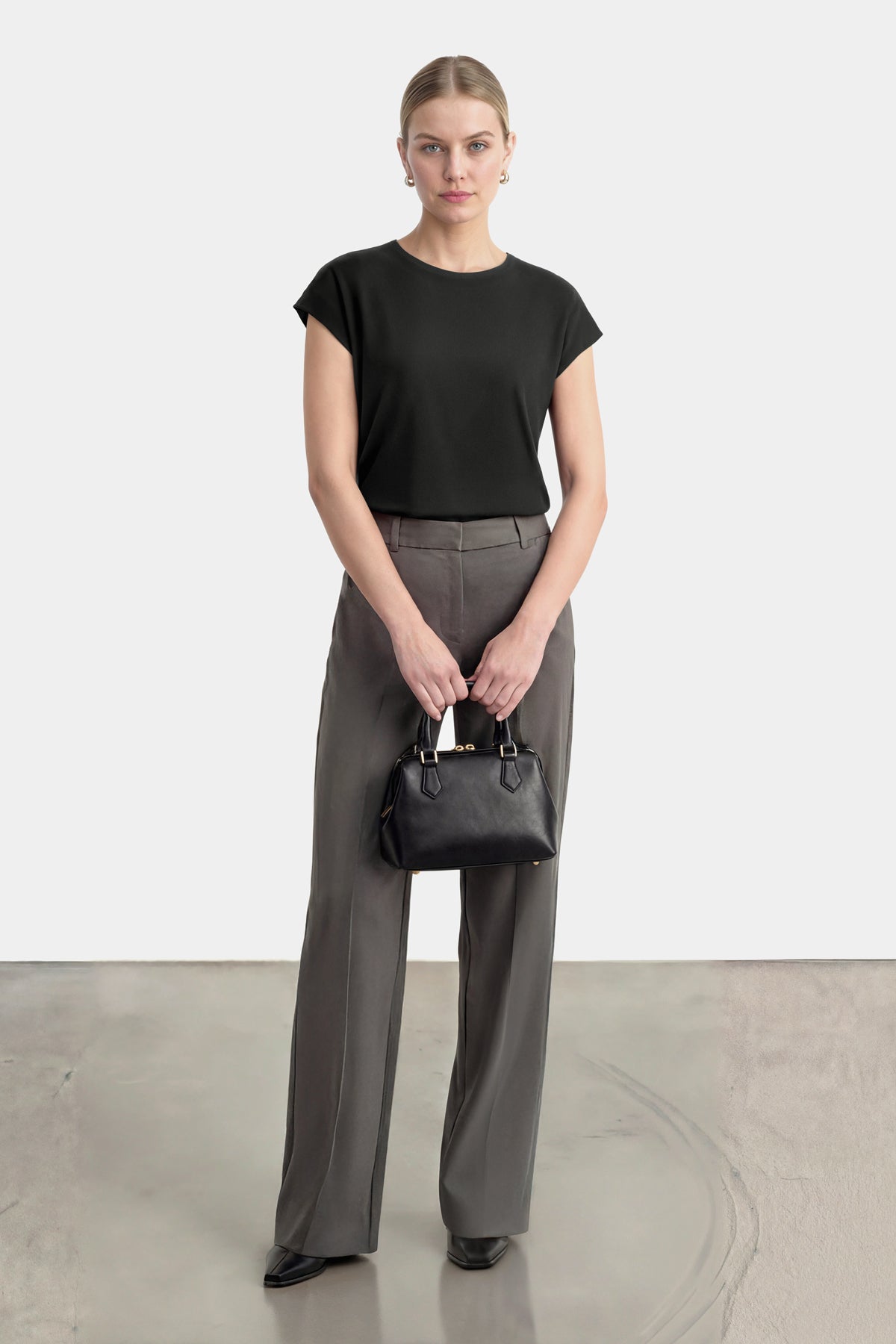 Camiseta mujer kimono negro Soft total look