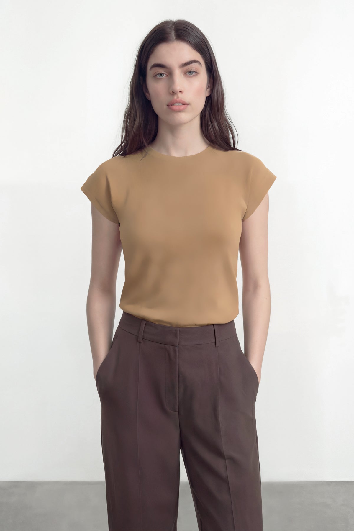 Camiseta mujer kimono oak Soft primer plano