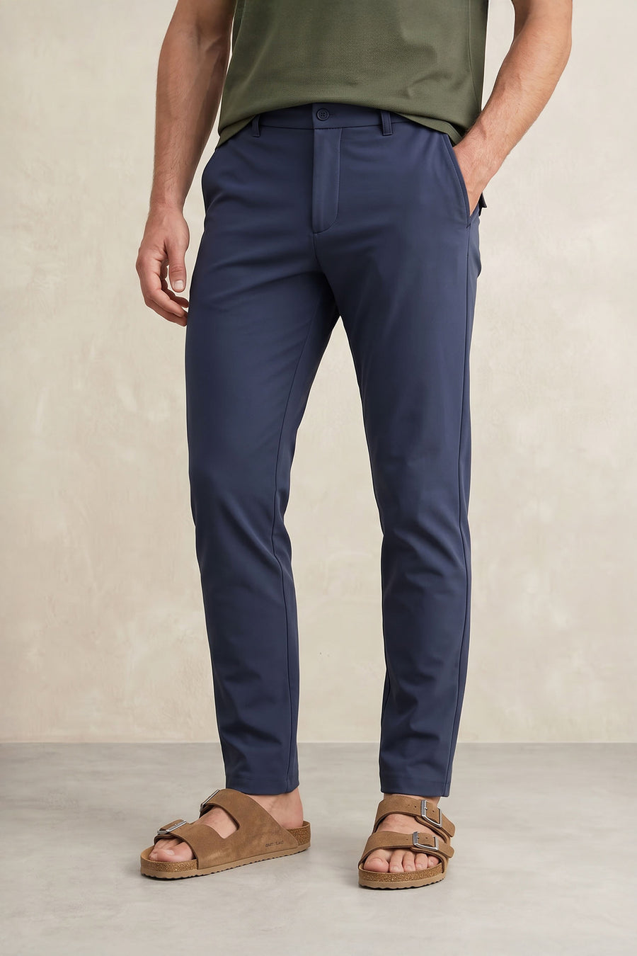 Pantalon chino hombre azul slim Nova