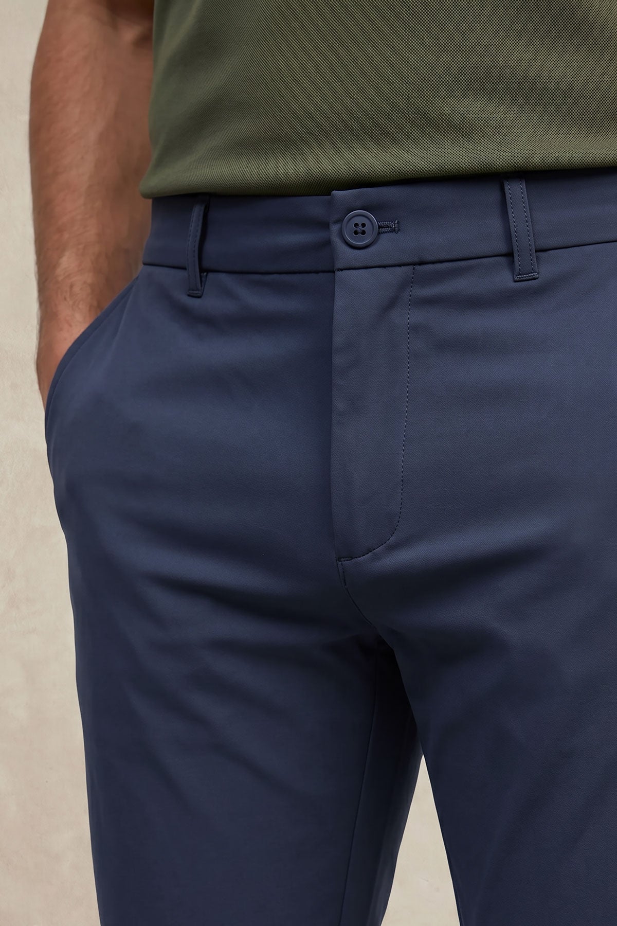 Pantalon chino hombre azul slim Nova