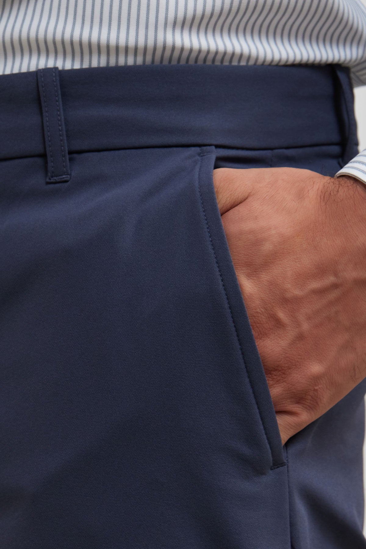 Pantalon chino hombre azul medio slim Nova bolsillos