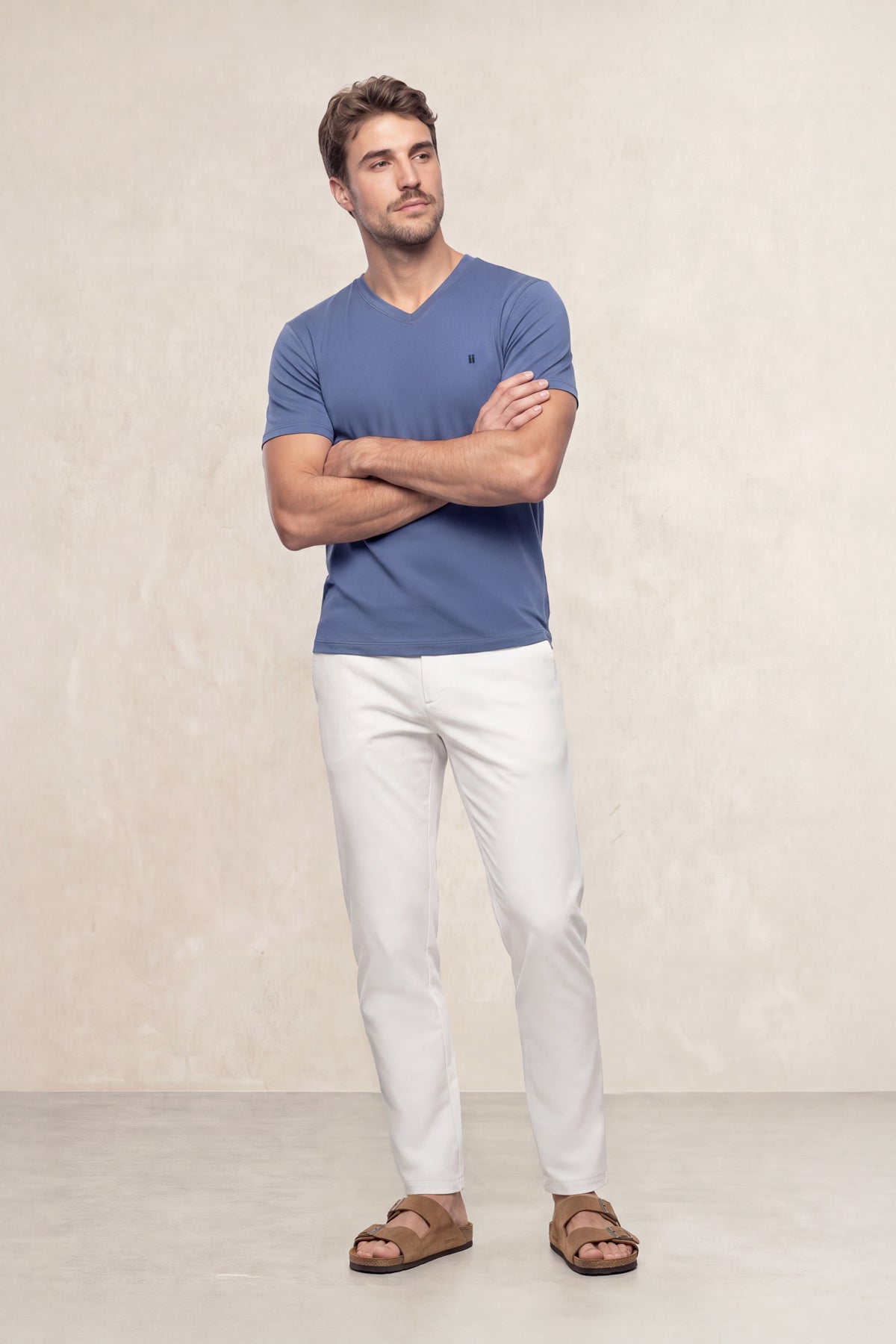 Pantalon chino hombre beige slim Nova