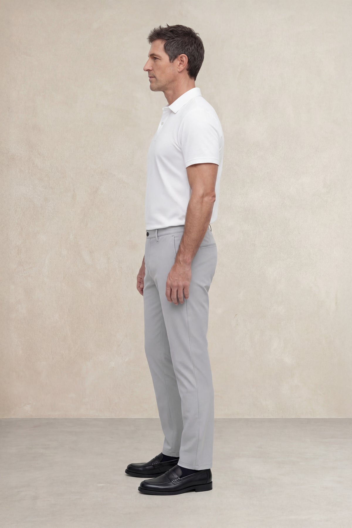 Pantalon chino hombre gris slim Nova - Sepiia, vista plana