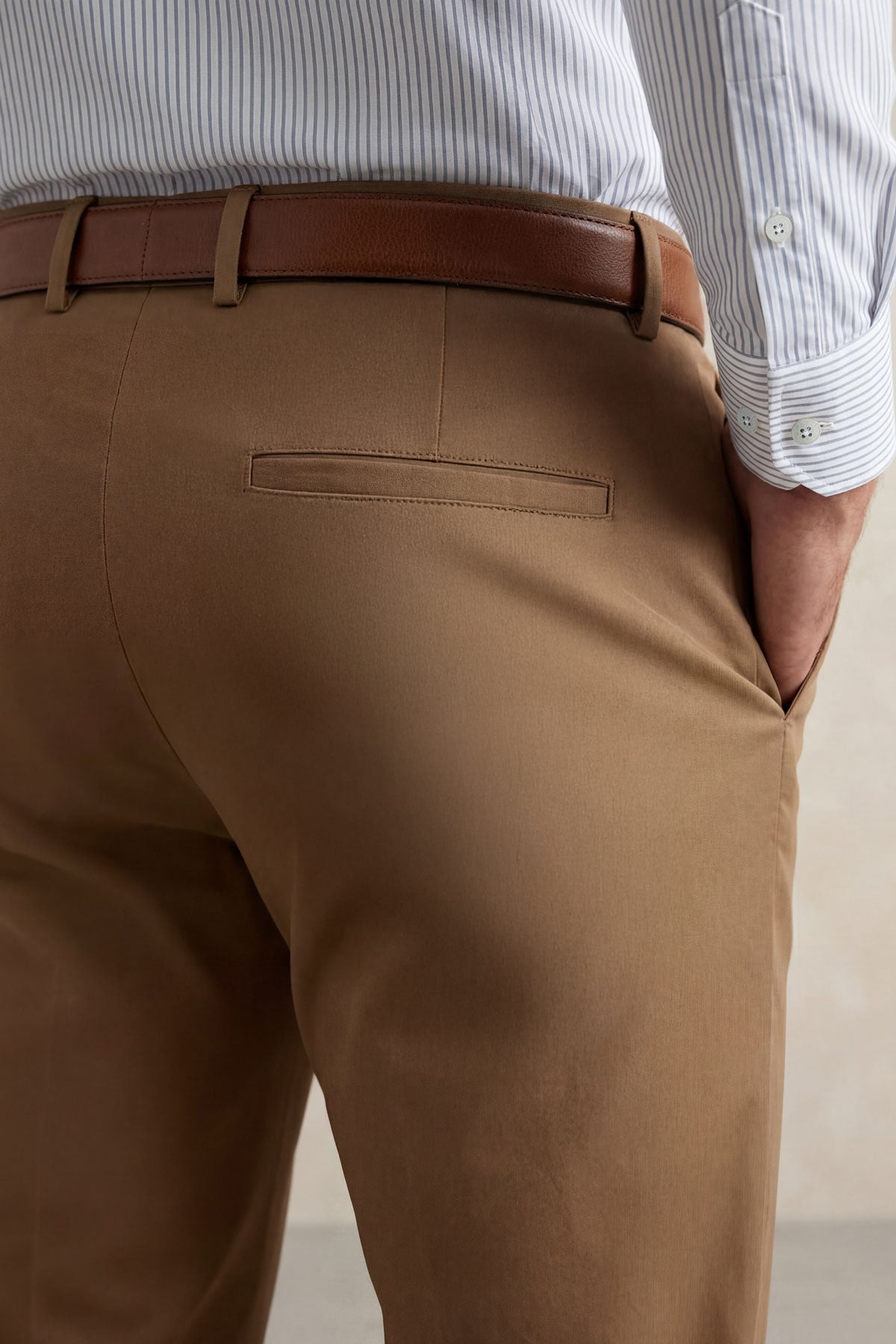 Pantalon chino hombre marrón slim Nova