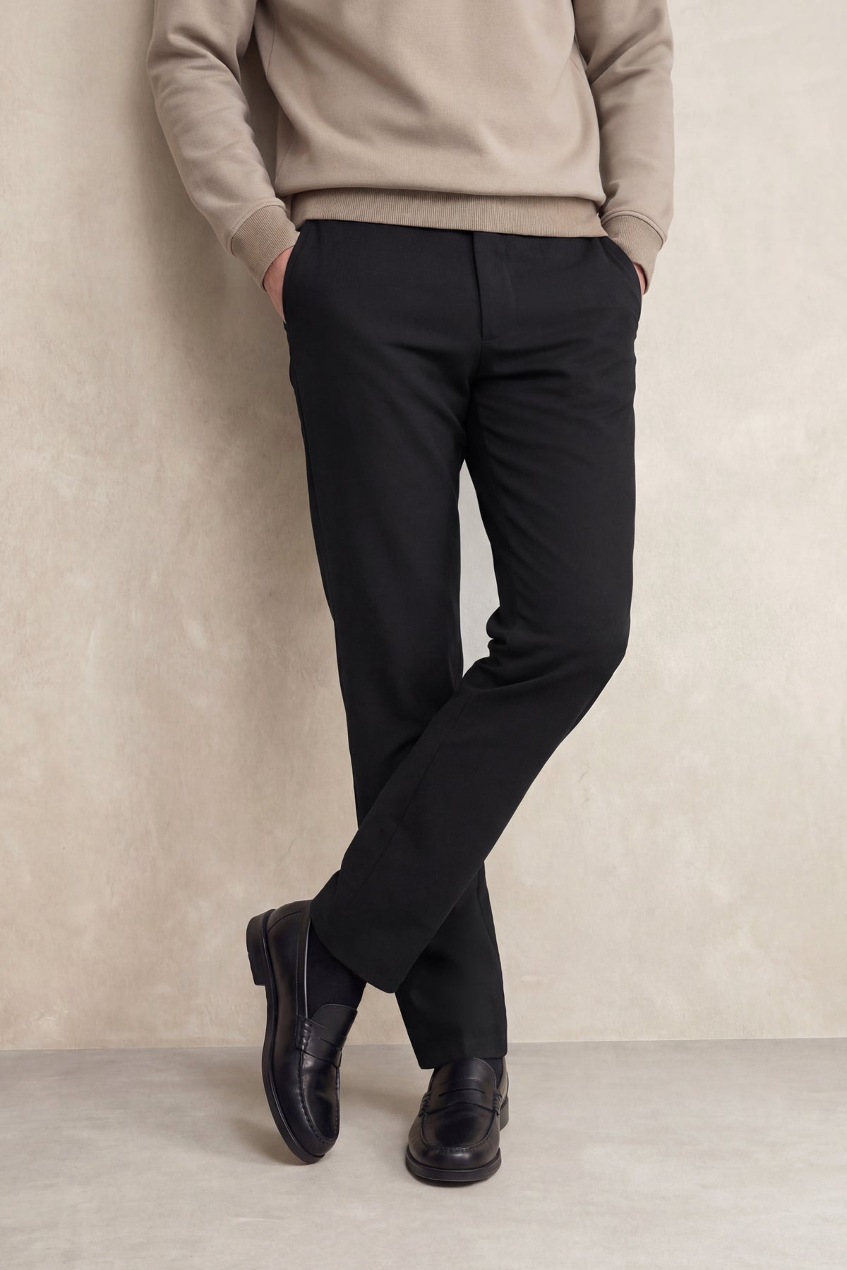 Pantalon chino hombre negro slim Nova - Sepiia ropa tecnológica antimancha