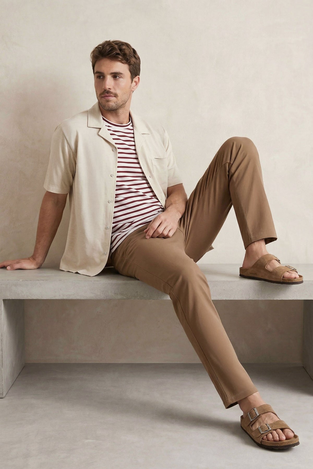 Pantalon hombre 6 bolsillos marrón Nova