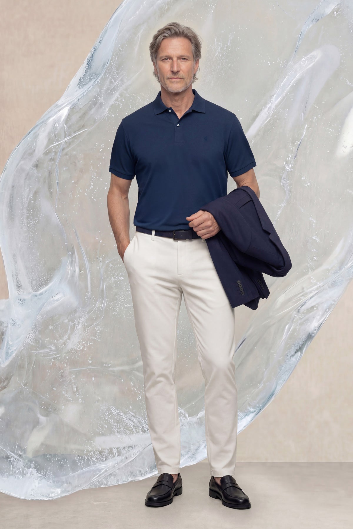 Polo masculino ICE azul marinho