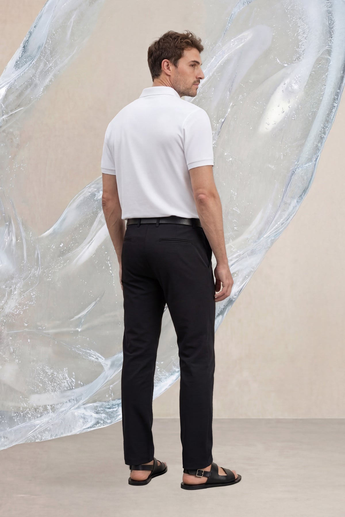 Polo manga corta hombre blanco Ice