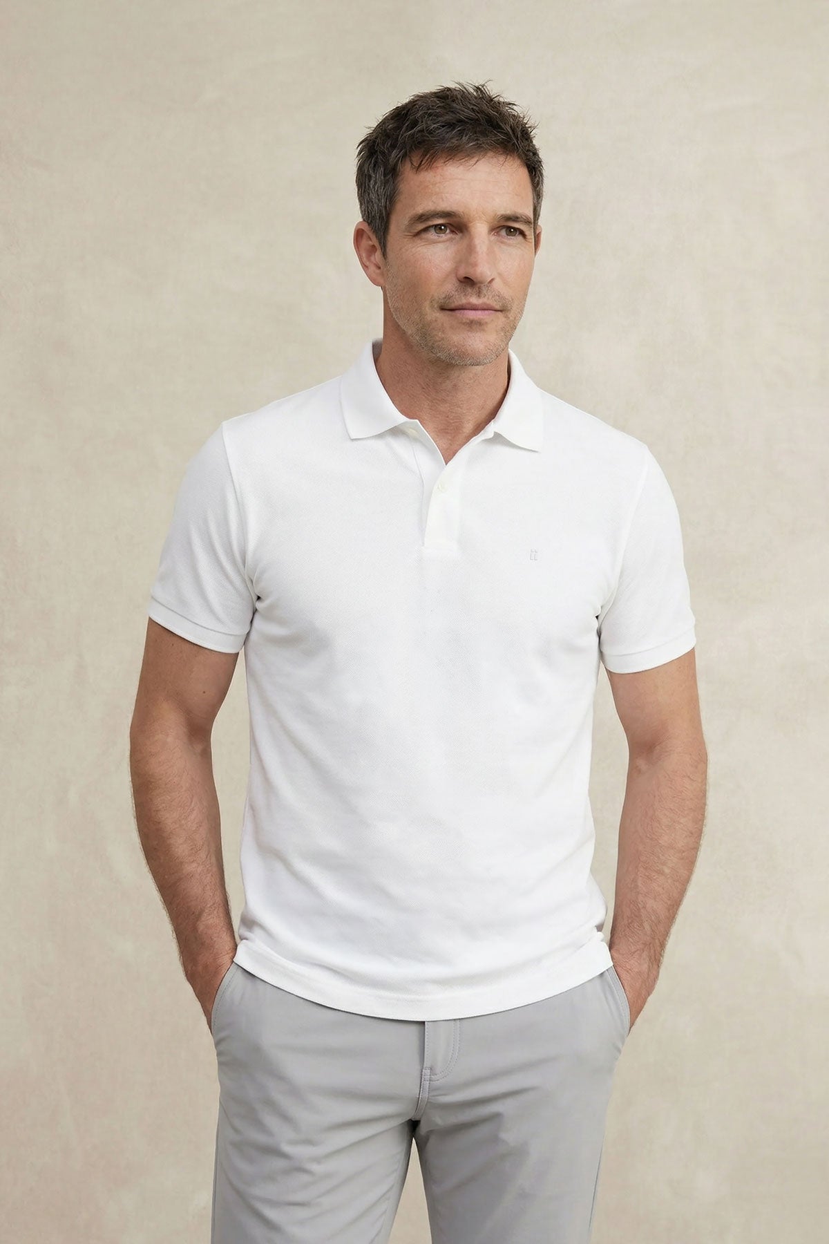 Polo manga corta hombre blanco Ranger