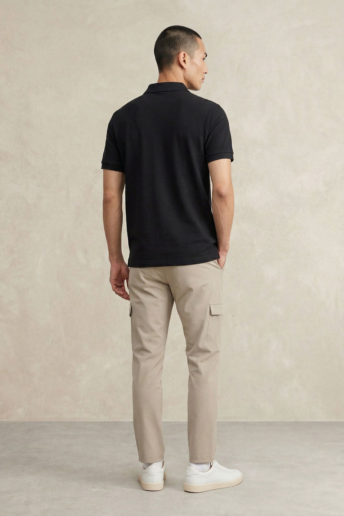 Polo manga corta hombre negro Ranger