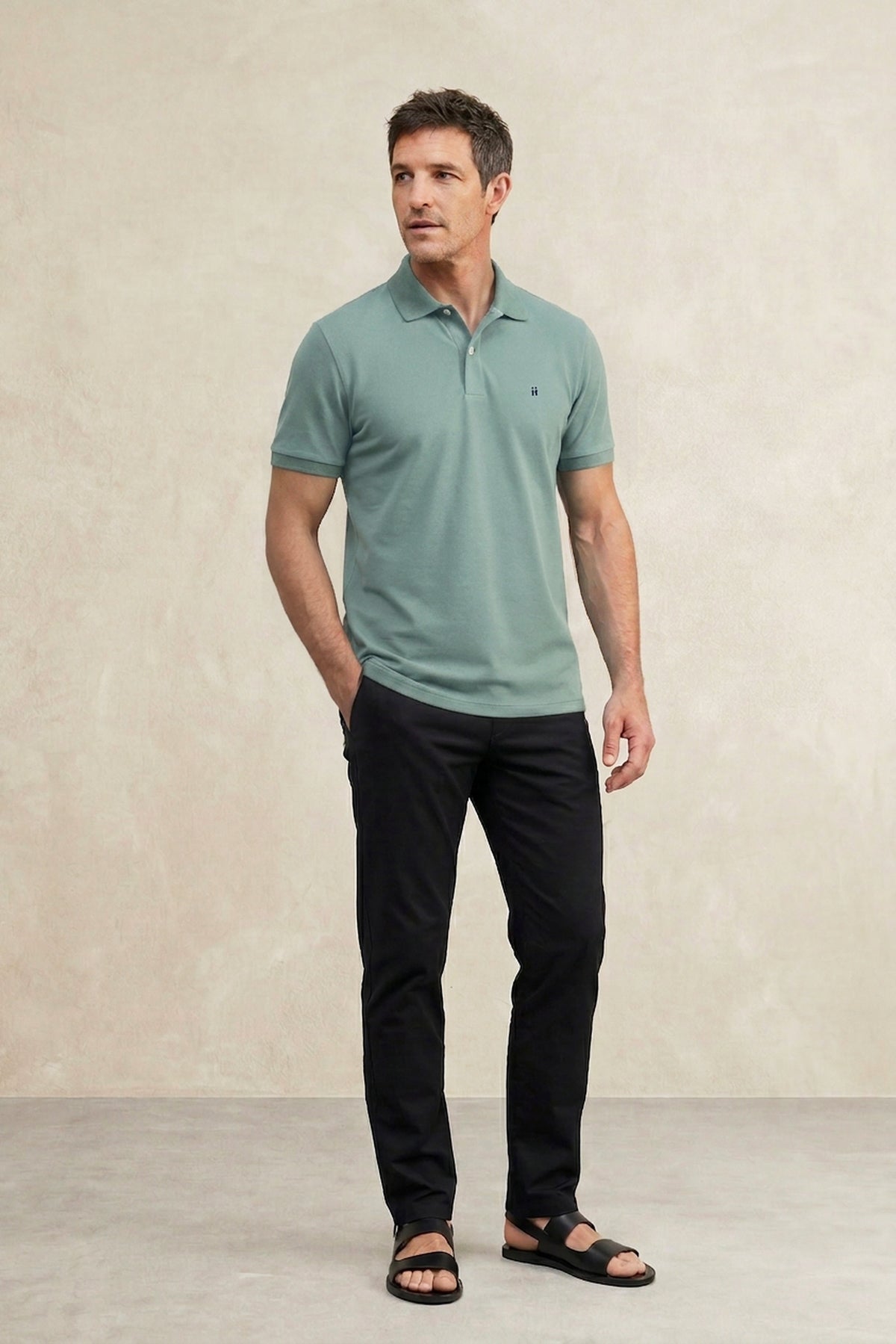 Polo manga corta hombre verde Ranger