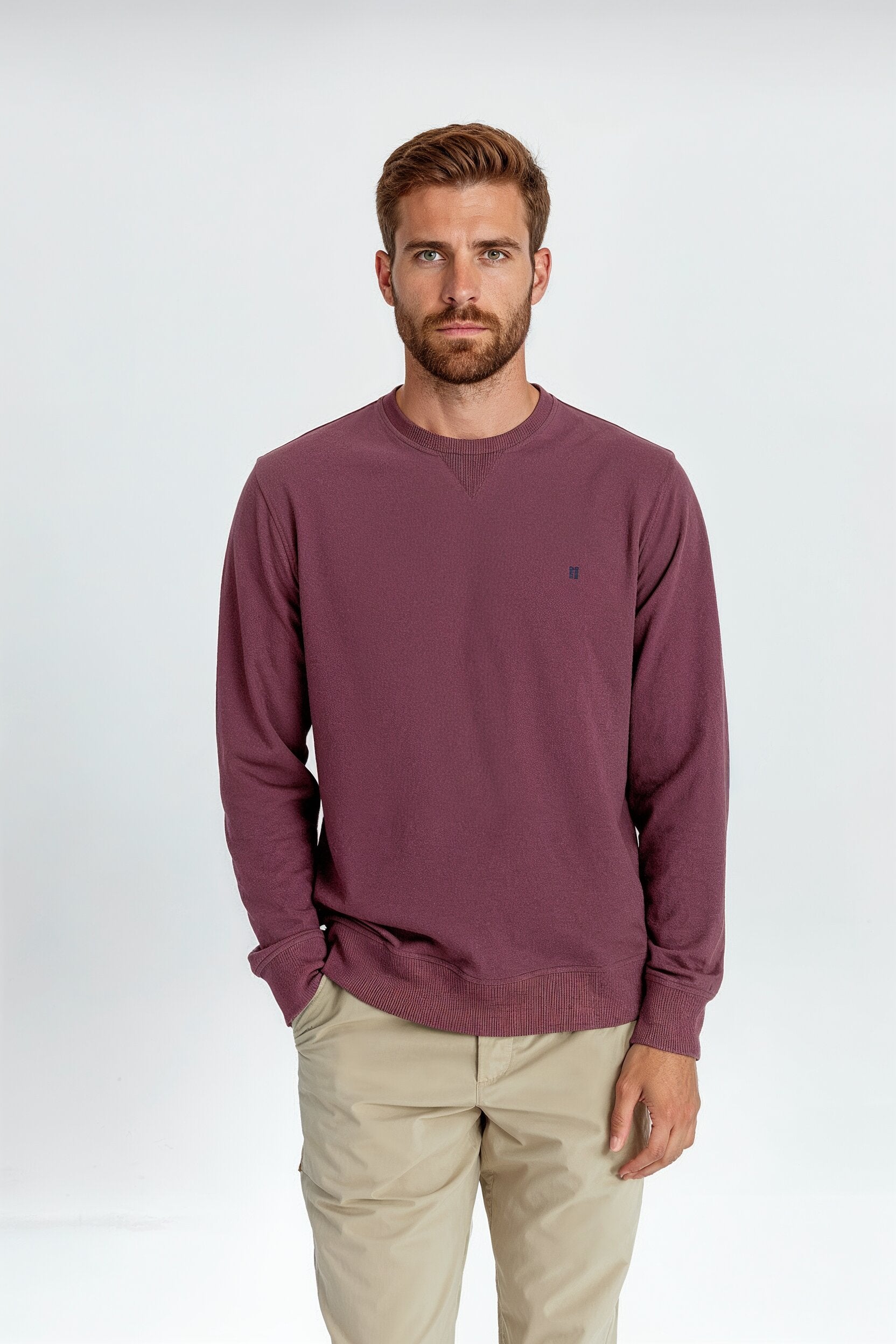 sudadera granate hombre plano medio 
